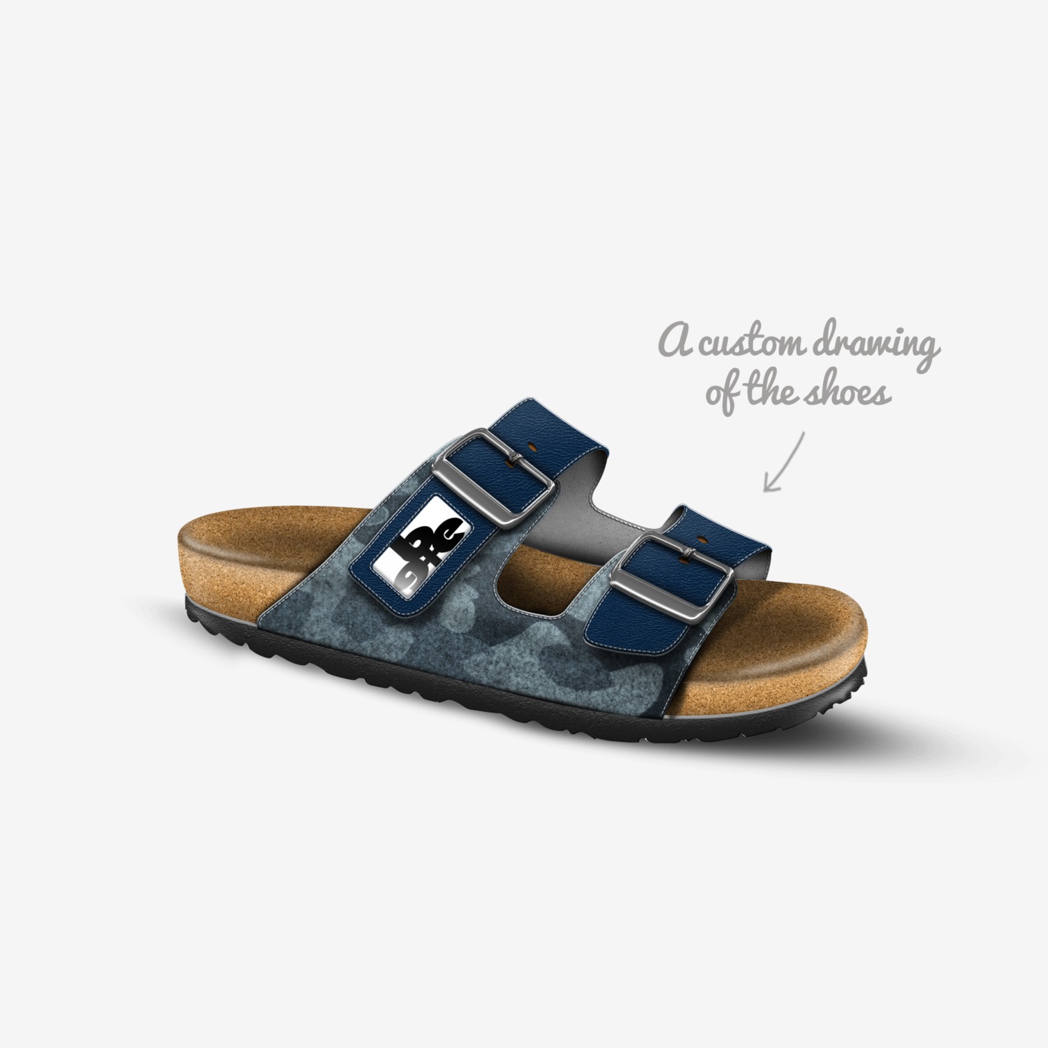 BLU BLU CAM FRESCO custom made in Italy shoes by Being Great Every Day | Sketch view