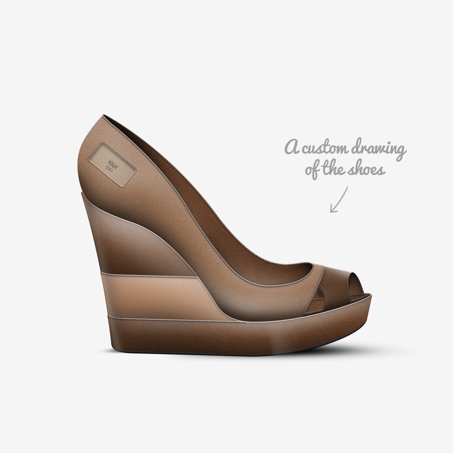 H&H custom made in Italy shoes by Hayatu Am | Sketch view