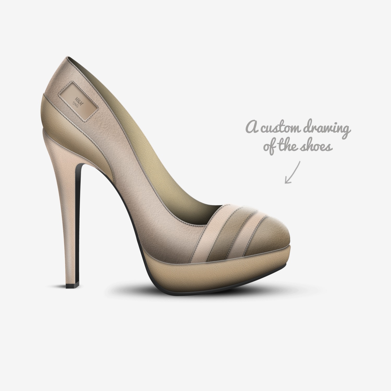 H&H custom made in Italy shoes by Hayatu Am | Sketch view