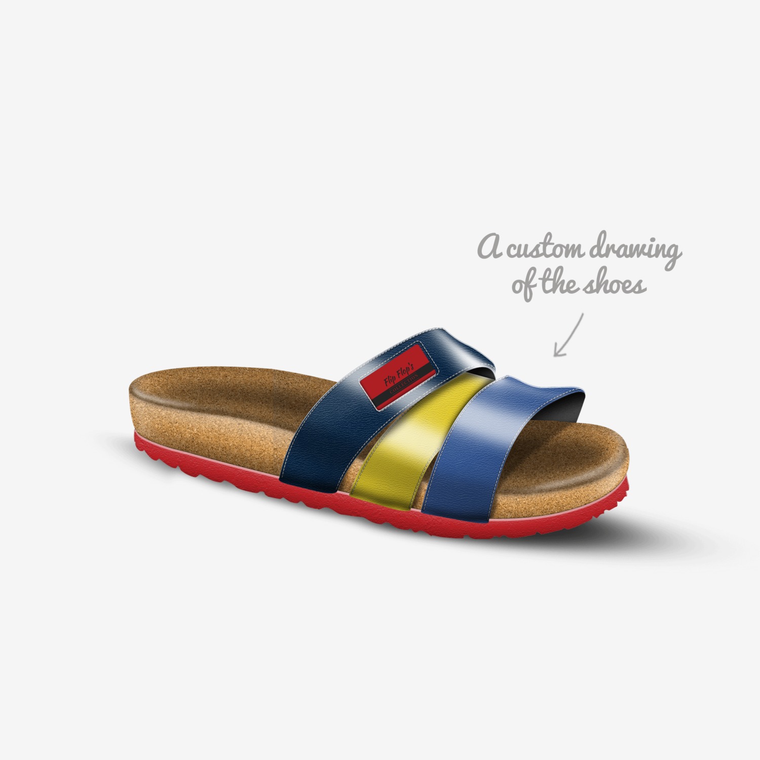 Flip Flop's custom made in Italy shoes by Thomas Childers | Sketch view