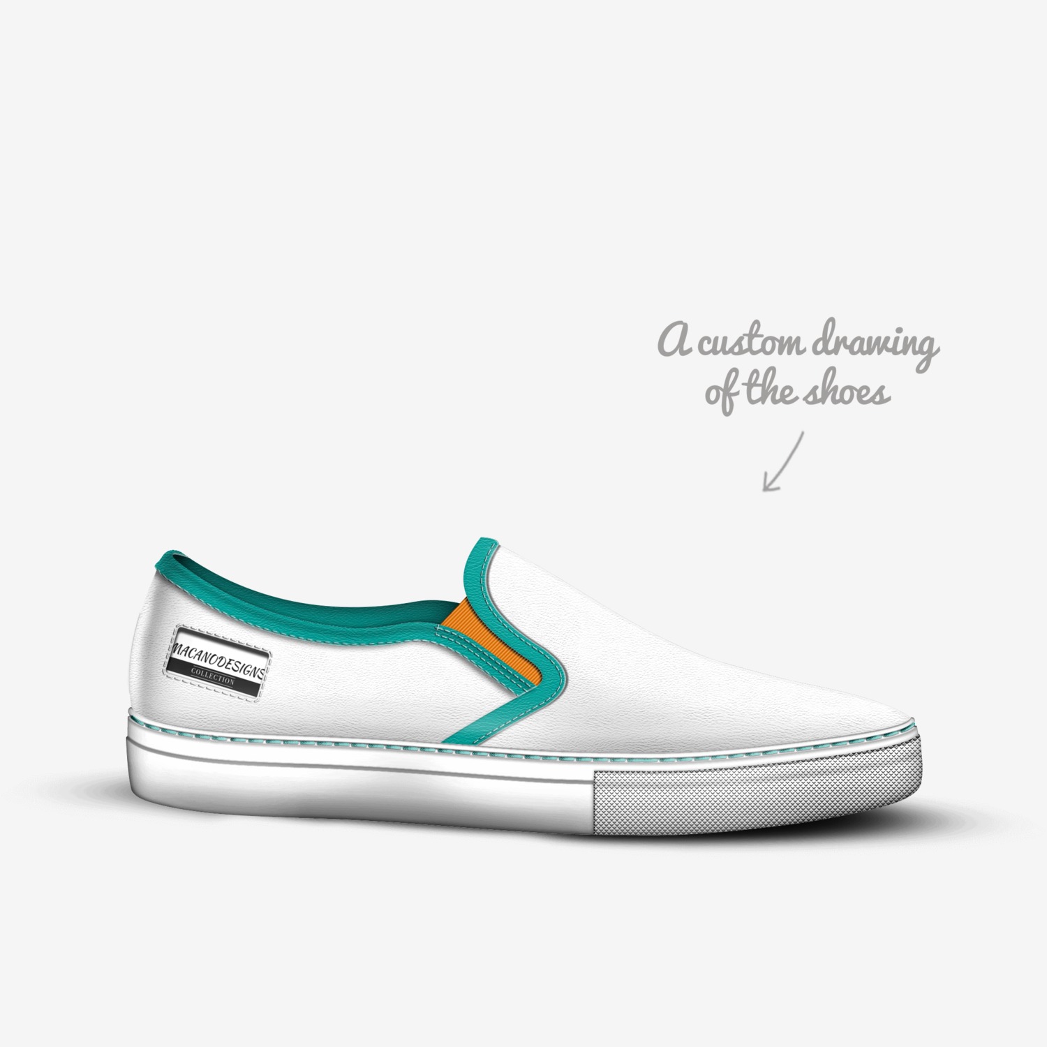 MACANODESIGNS custom made in Italy shoes by Louena El | Sketch view