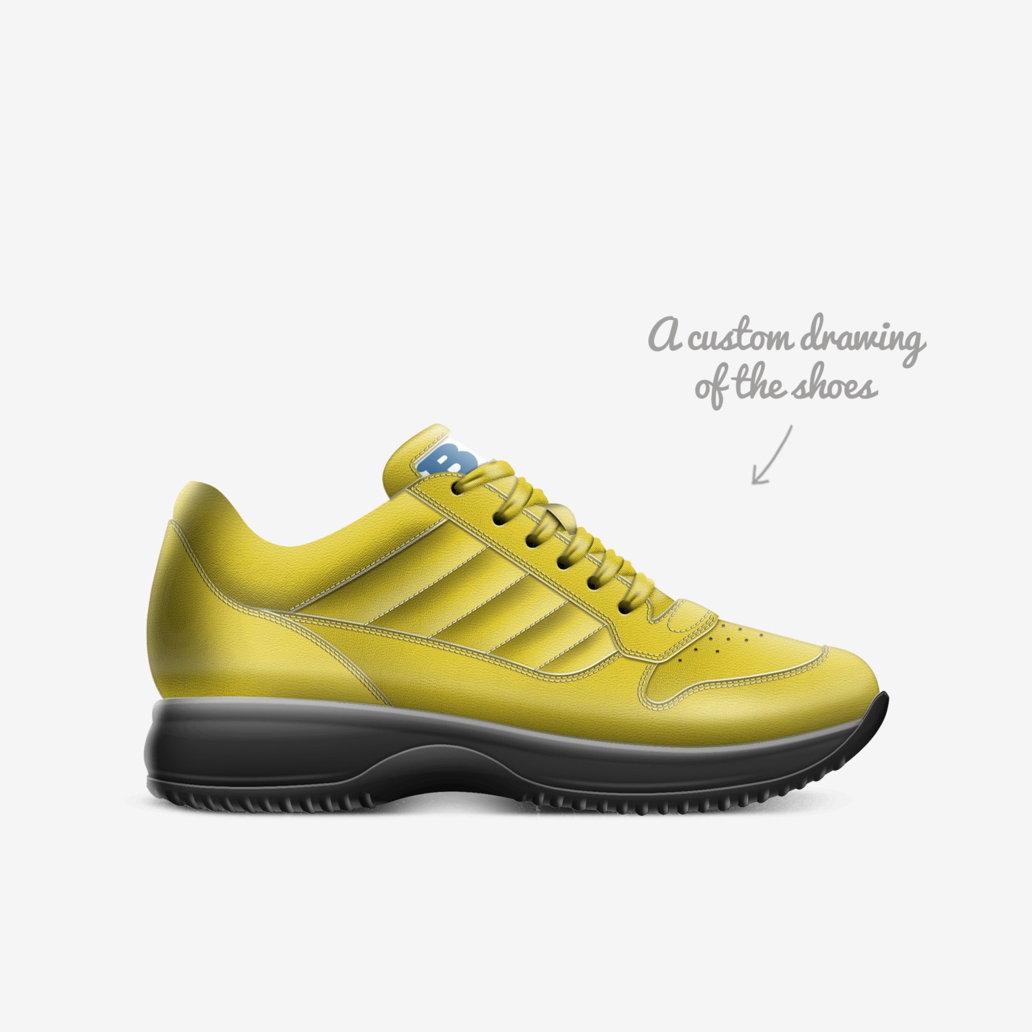 Yelo Adagio custom made in Italy shoes by Being Great Every Day | Sketch view