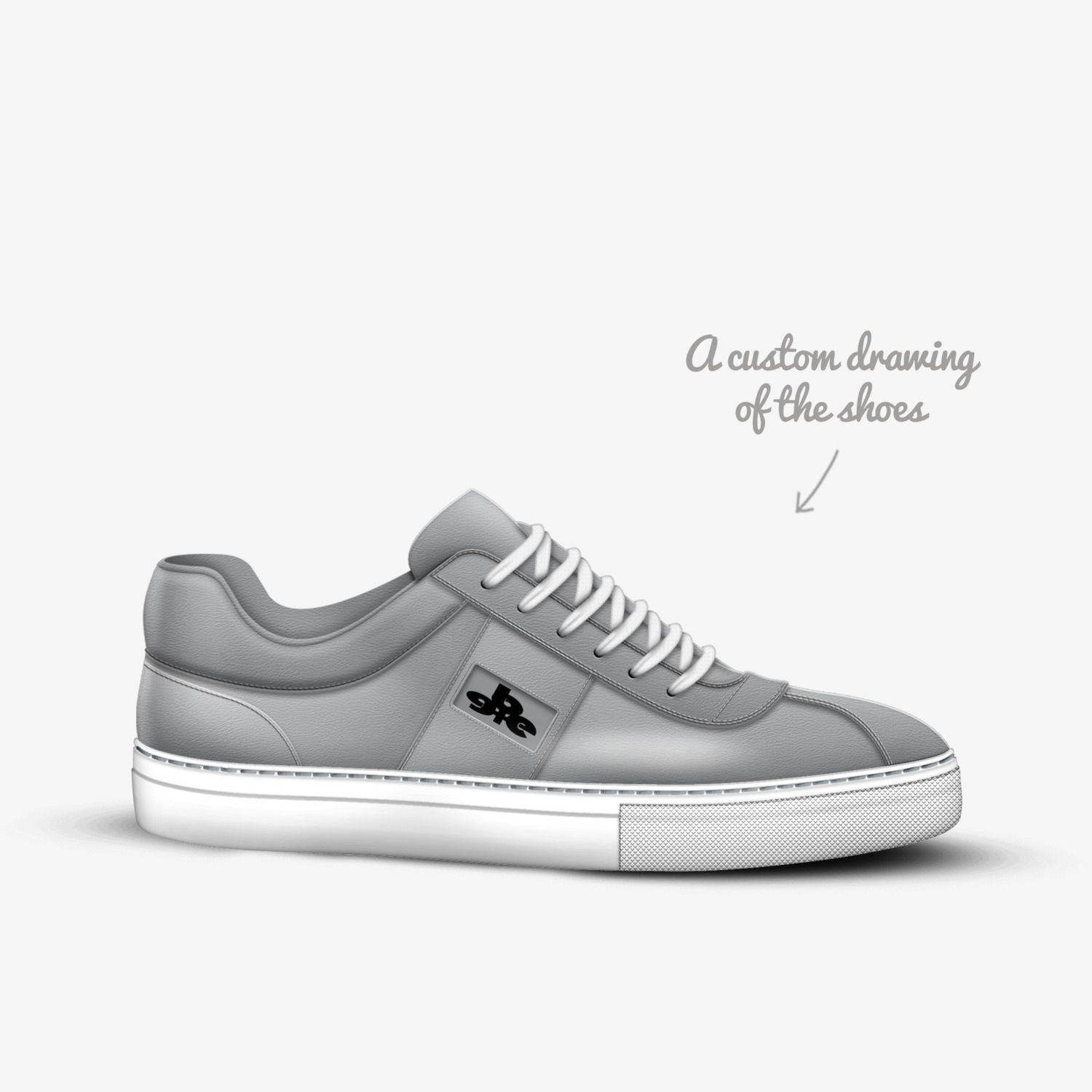 Concrete Targa custom made in Italy shoes by Being Great Every Day | Sketch view