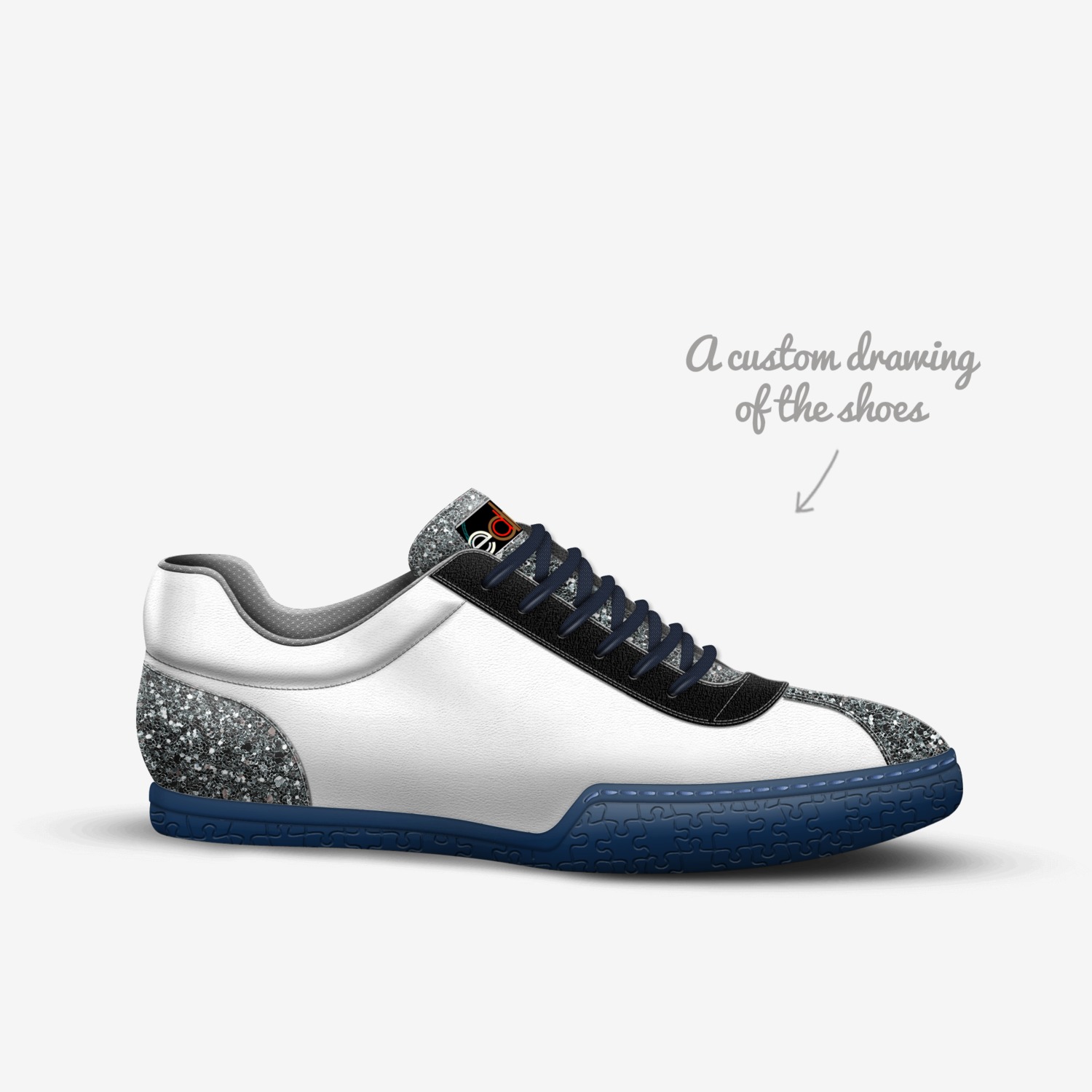 edm strike1 custom made in Italy shoes by Clare Johnston | Sketch view