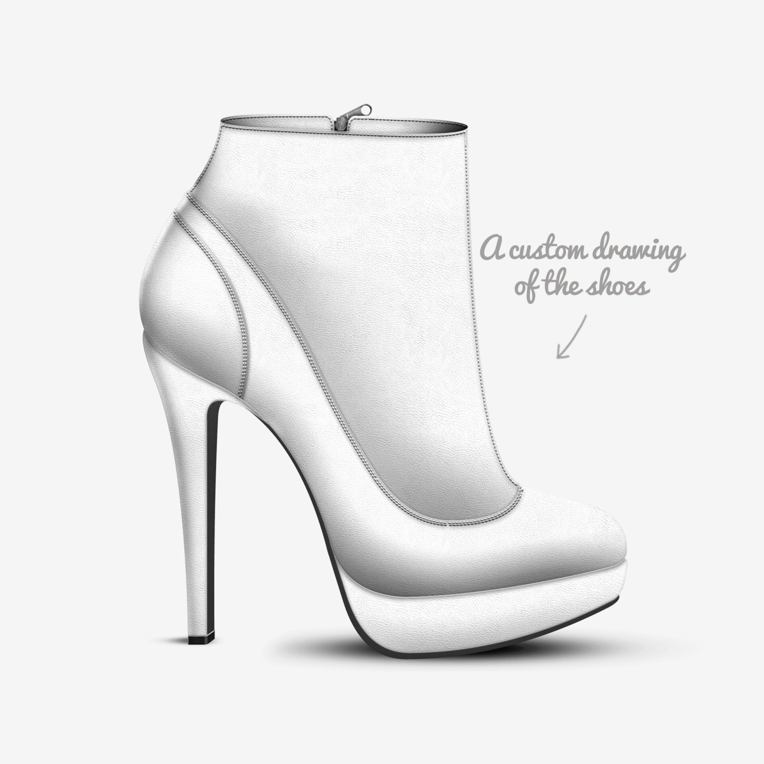 zzz custom made in Italy shoes by Janu Batth | Sketch view