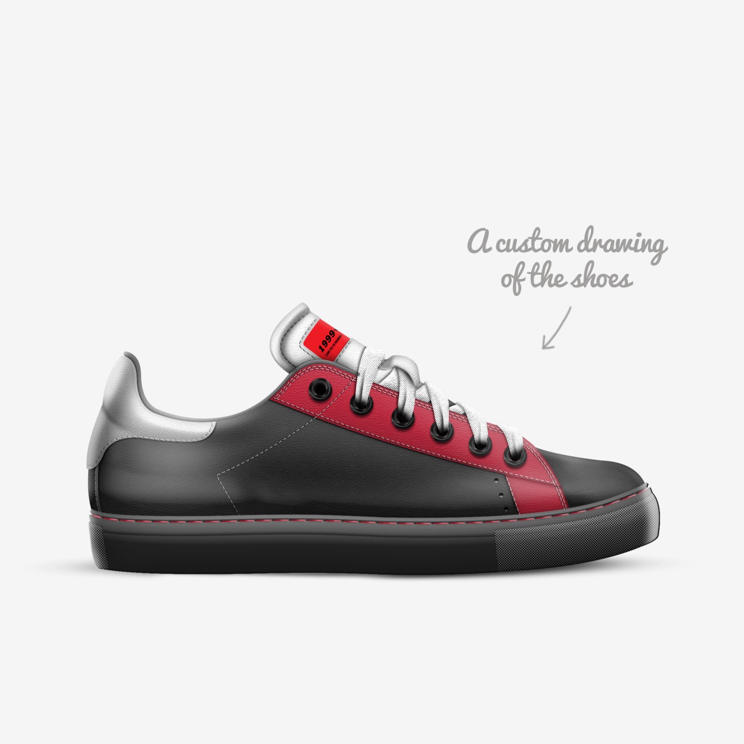 1999+1999 custom made in Italy shoes by Kenny Kamba | Sketch view