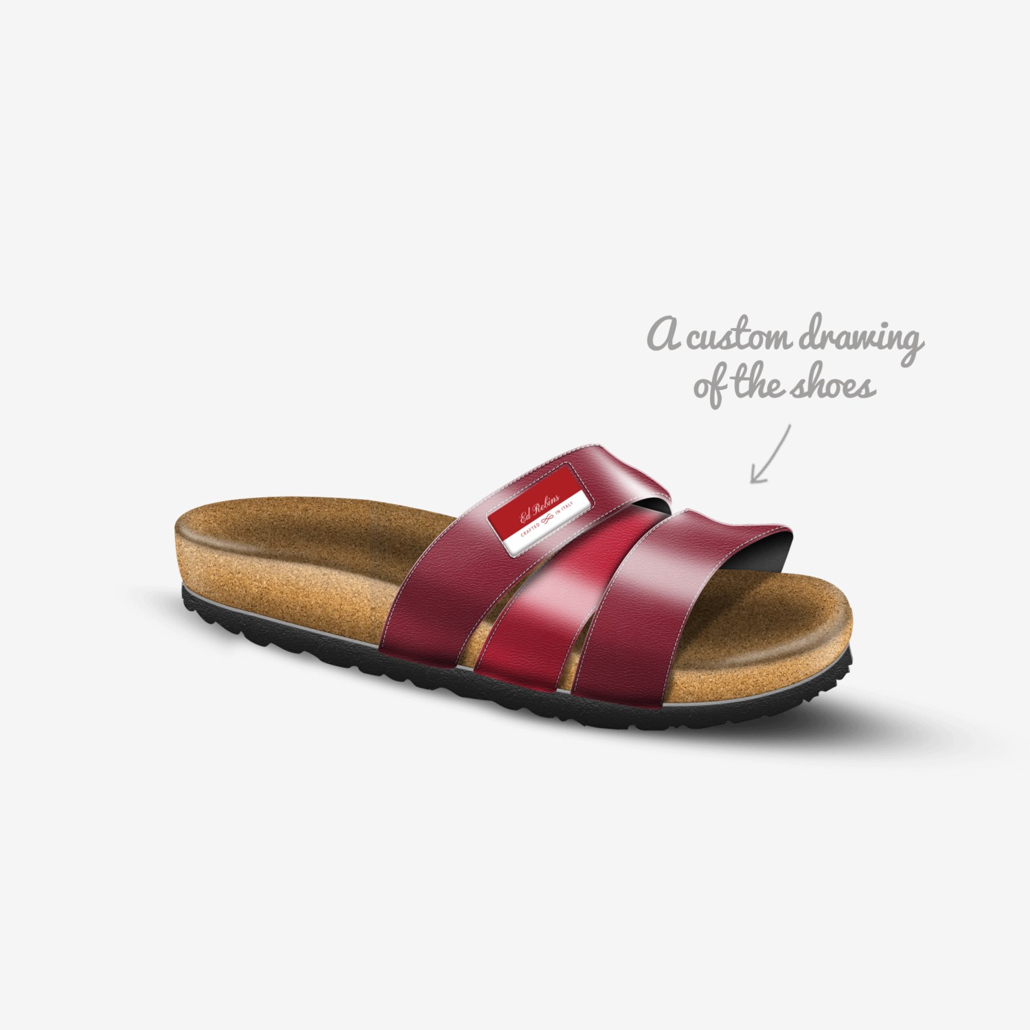 Ed Robins custom made in Italy shoes by Ed Robins | Sketch view