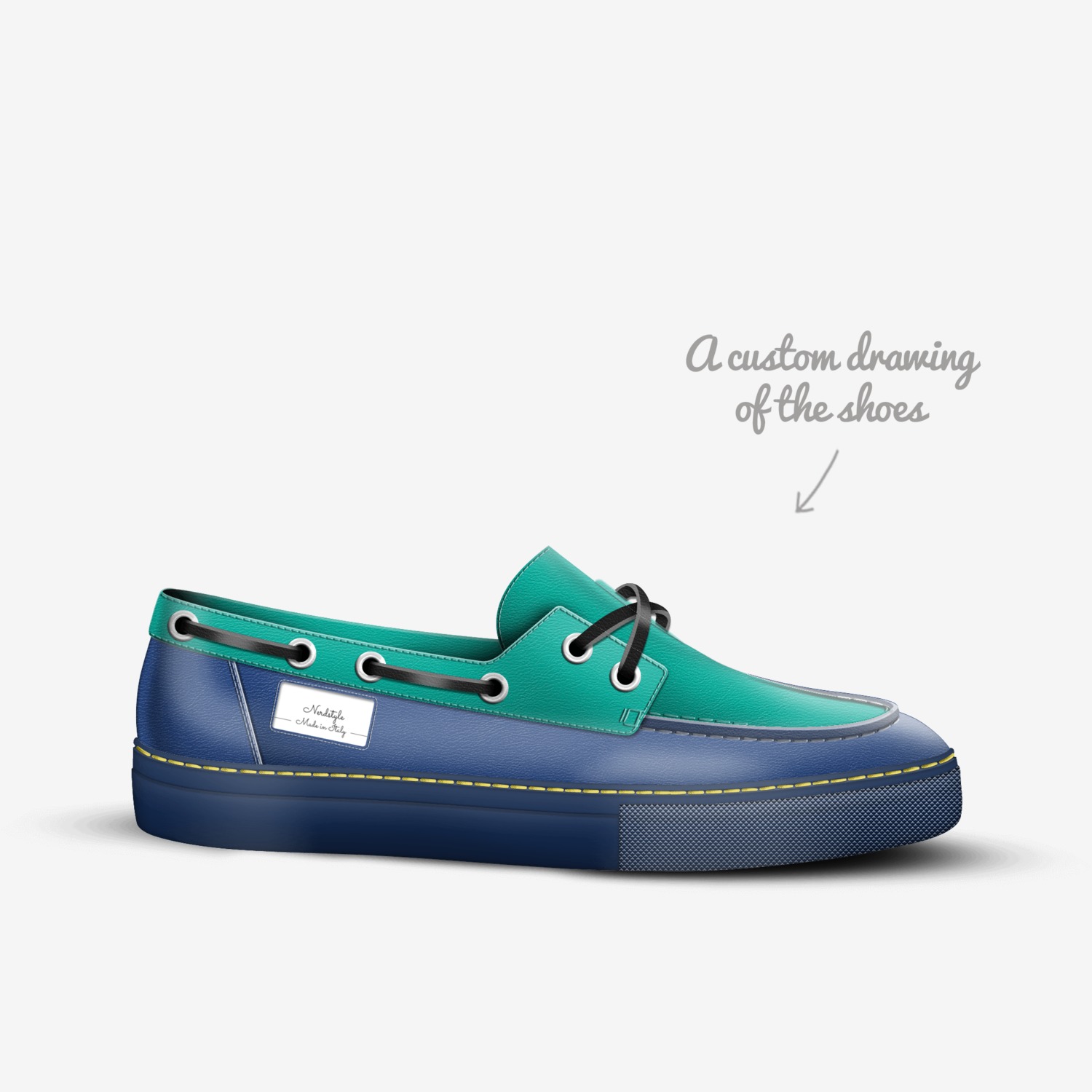 Nerdstyle custom made in Italy shoes by Hannah Johnson | Sketch view
