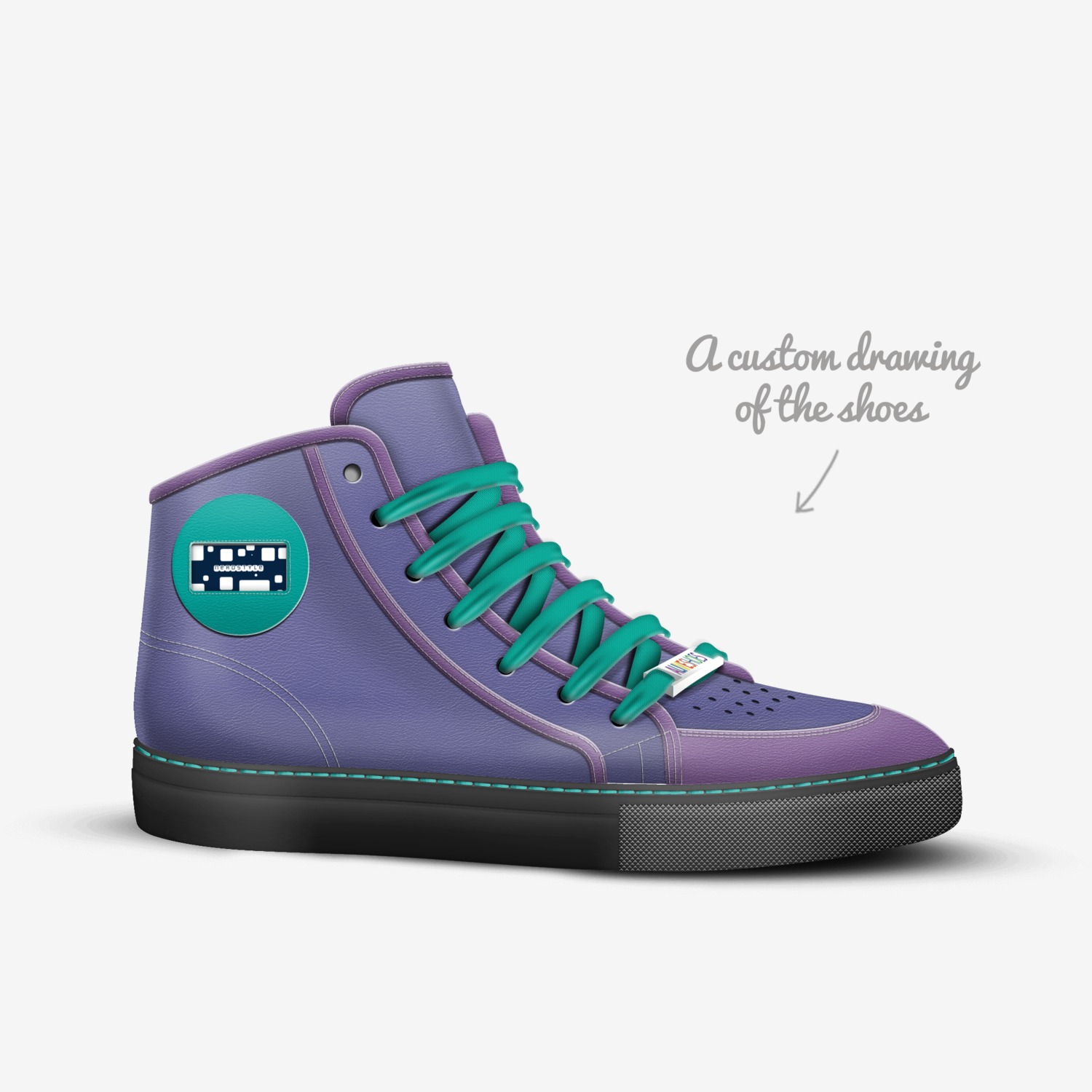 Nerdstyle custom made in Italy shoes by Hannah Johnson | Sketch view