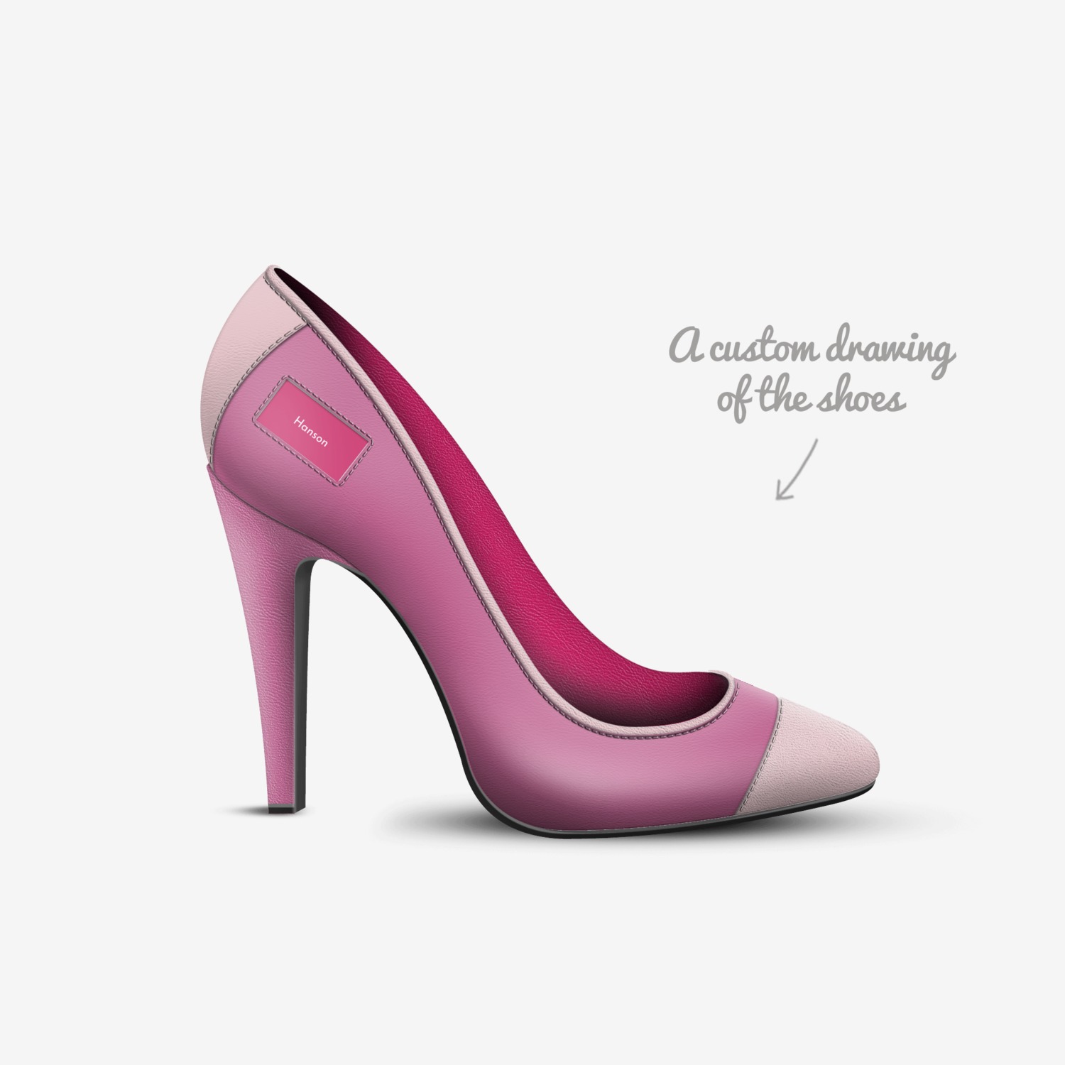 Hanson custom made in Italy shoes by Hannah Johnson | Sketch view
