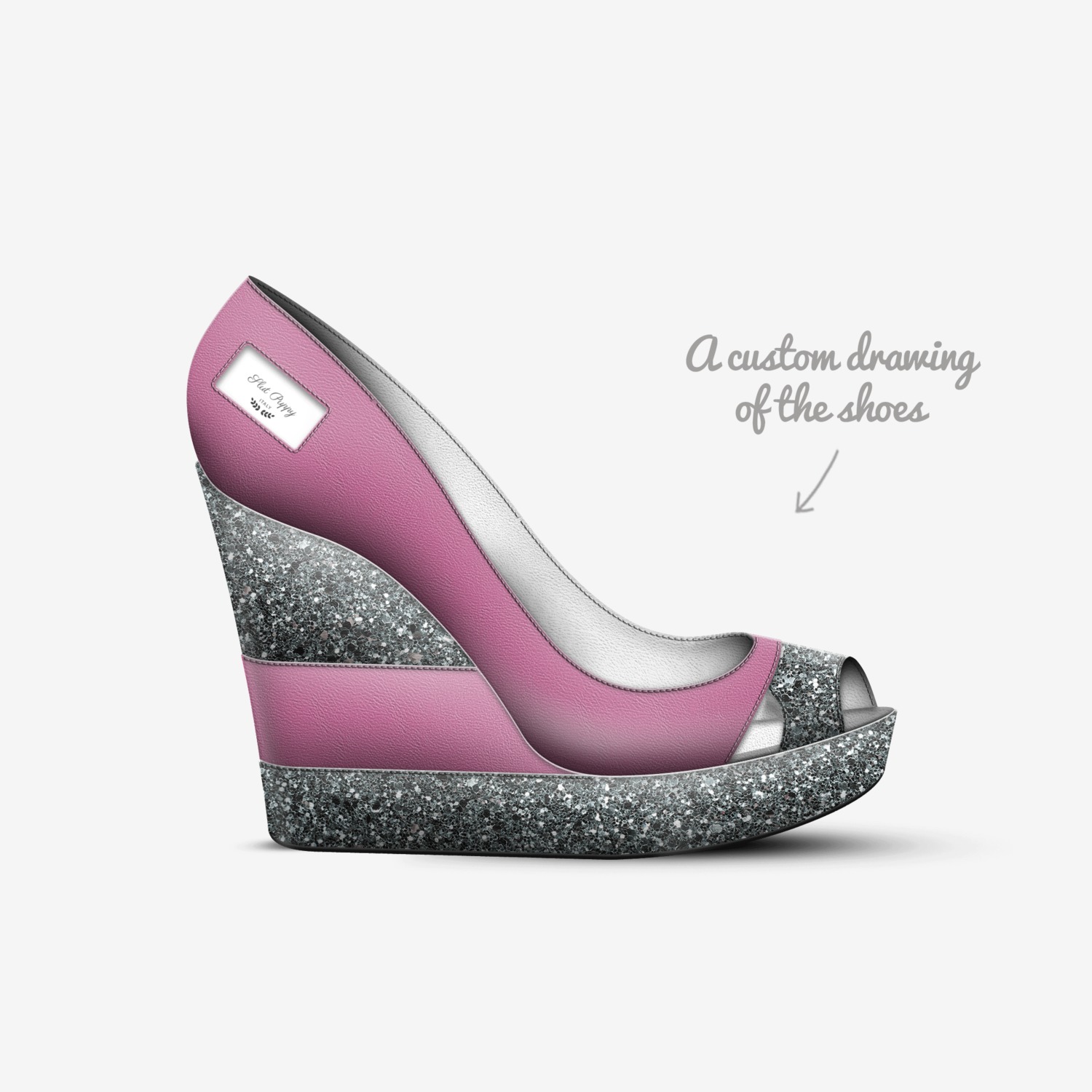 Slut Puppy custom made in Italy shoes by Troy Taylor | Sketch view