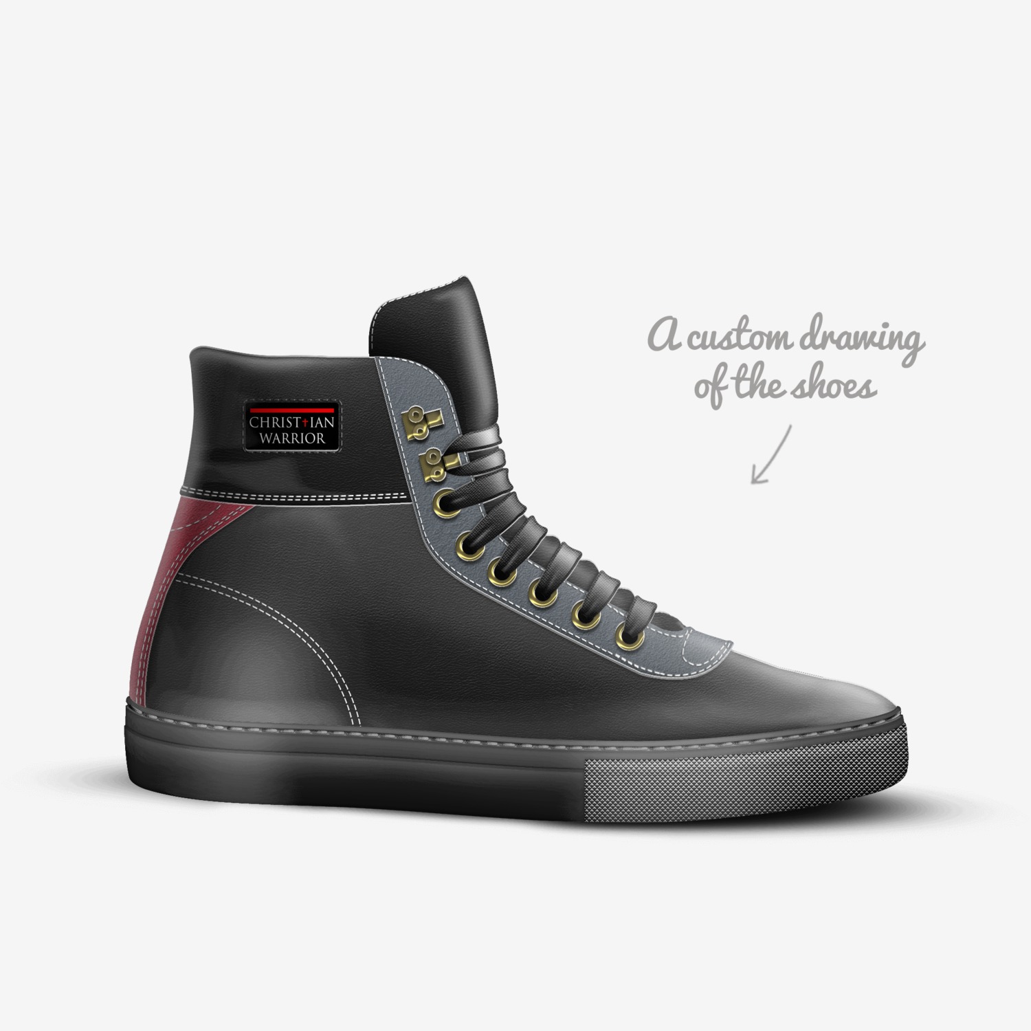 Walking In Light 3 custom made in Italy shoes by Bernard Frazier | Sketch view