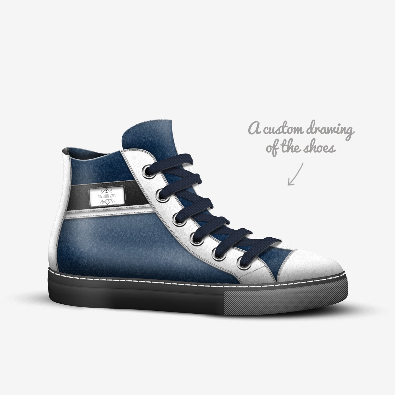 Southern soles custom made in Italy shoes by Keithen Schoenstein | Sketch view