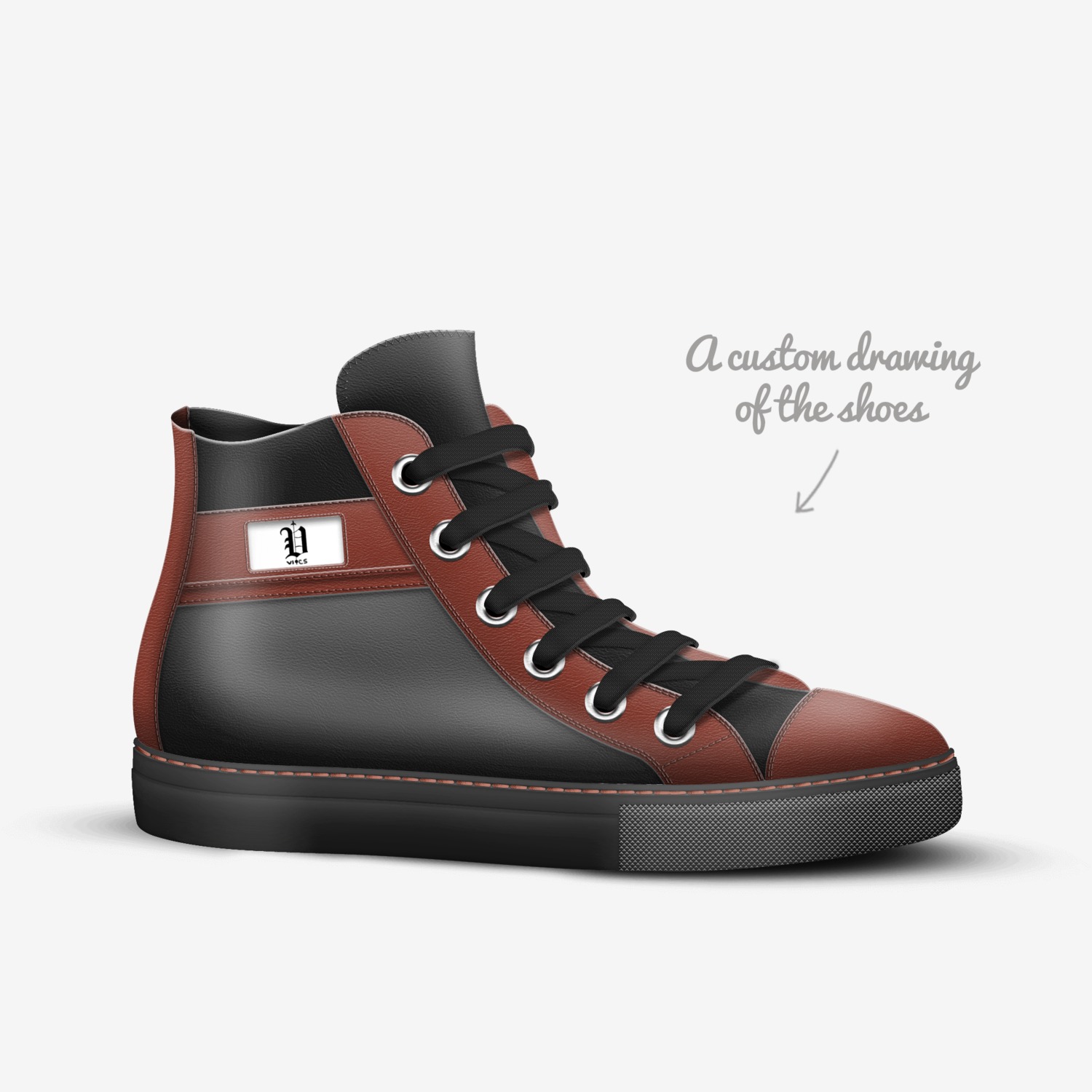 vics orcale 2 custom made in Italy shoes by Brayden Murphy | Sketch view
