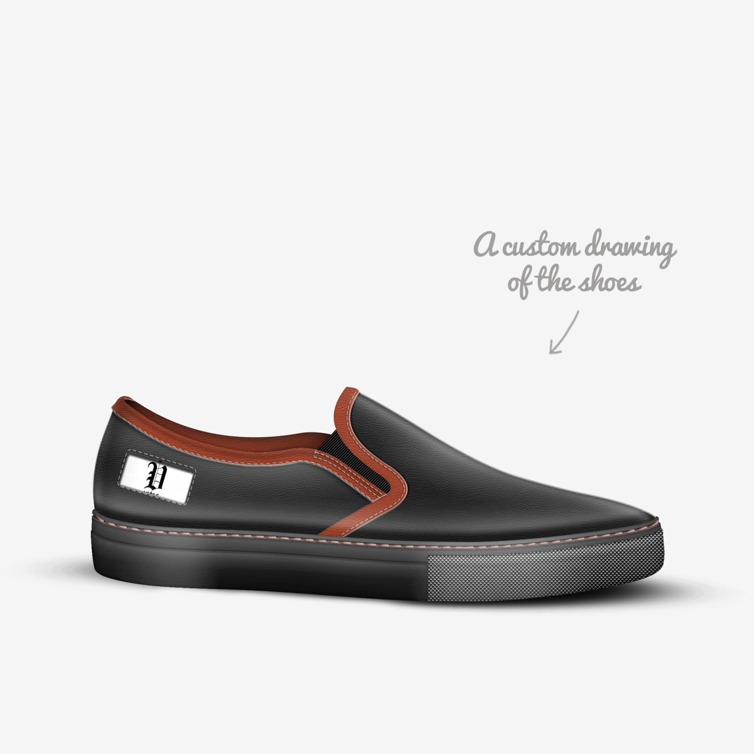 vics orcale 3 custom made in Italy shoes by Brayden Murphy | Sketch view