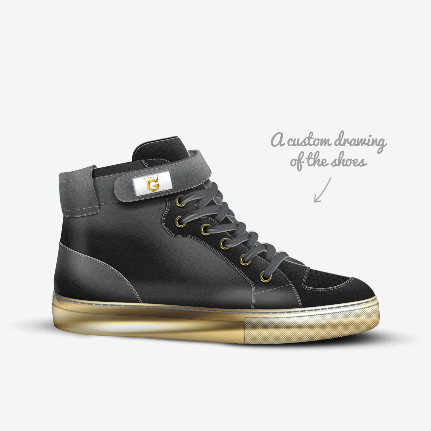 G-SQUAD custom made in Italy shoes by Evelyn Osorio | Sketch view