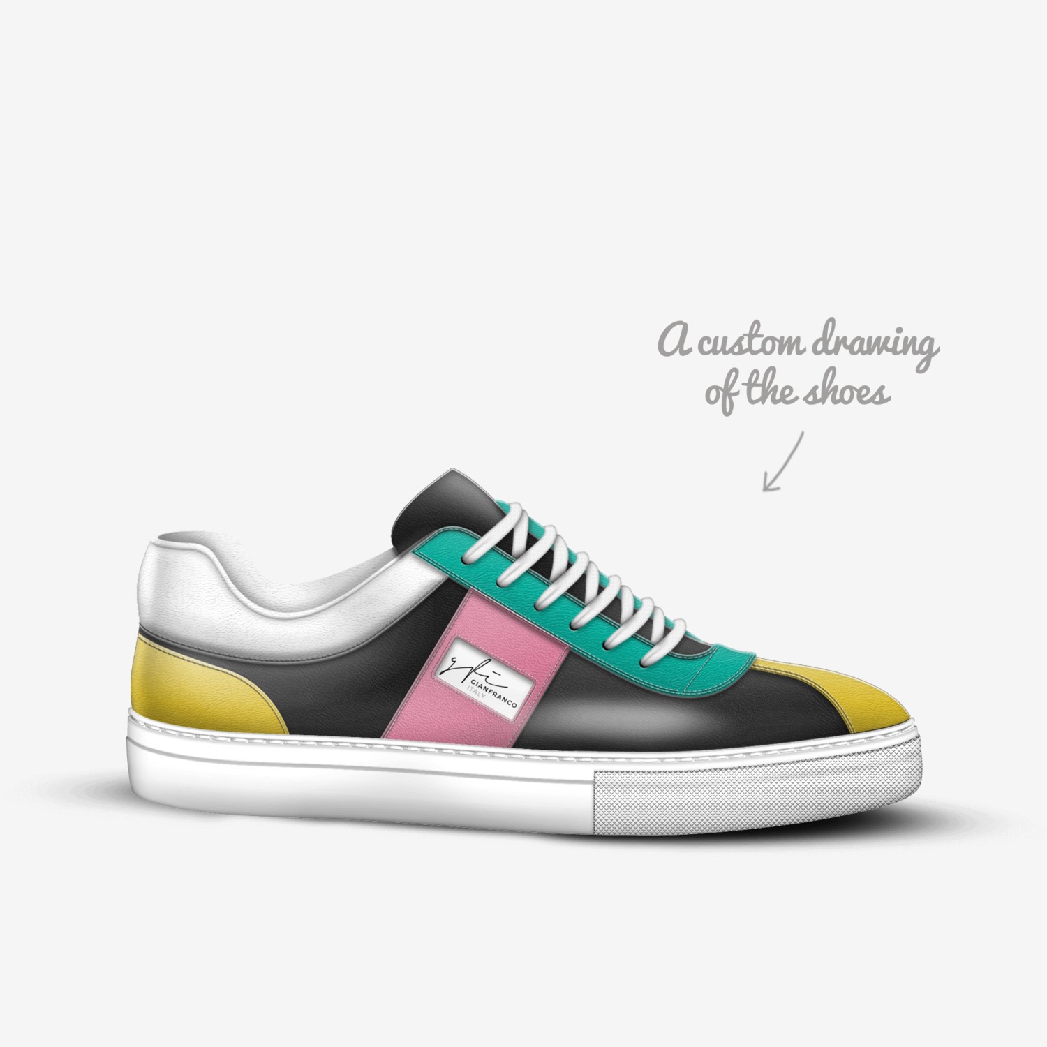 South Spiaggia custom made in Italy shoes by Jason Best | Sketch view