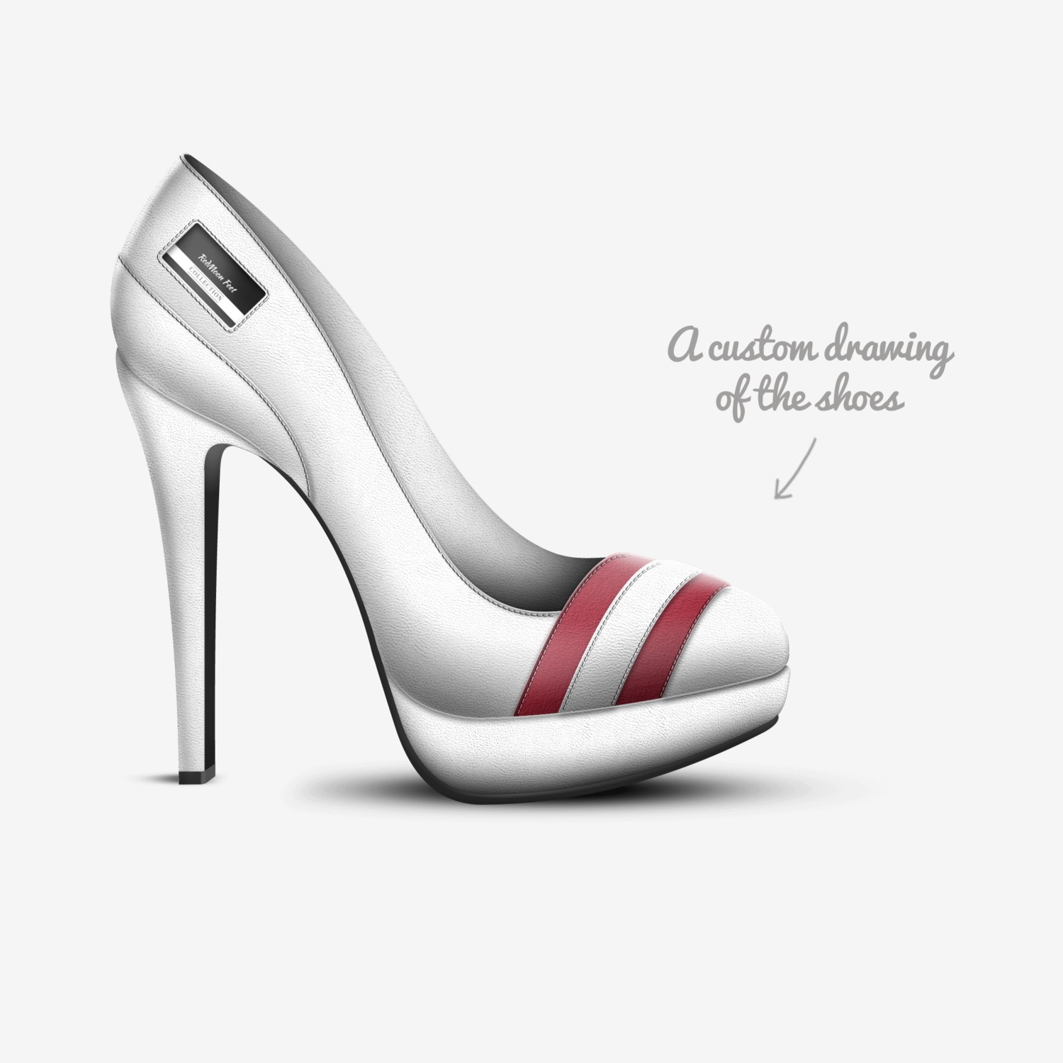 RedMoon Feet custom made in Italy shoes by Darien Portman | Sketch view