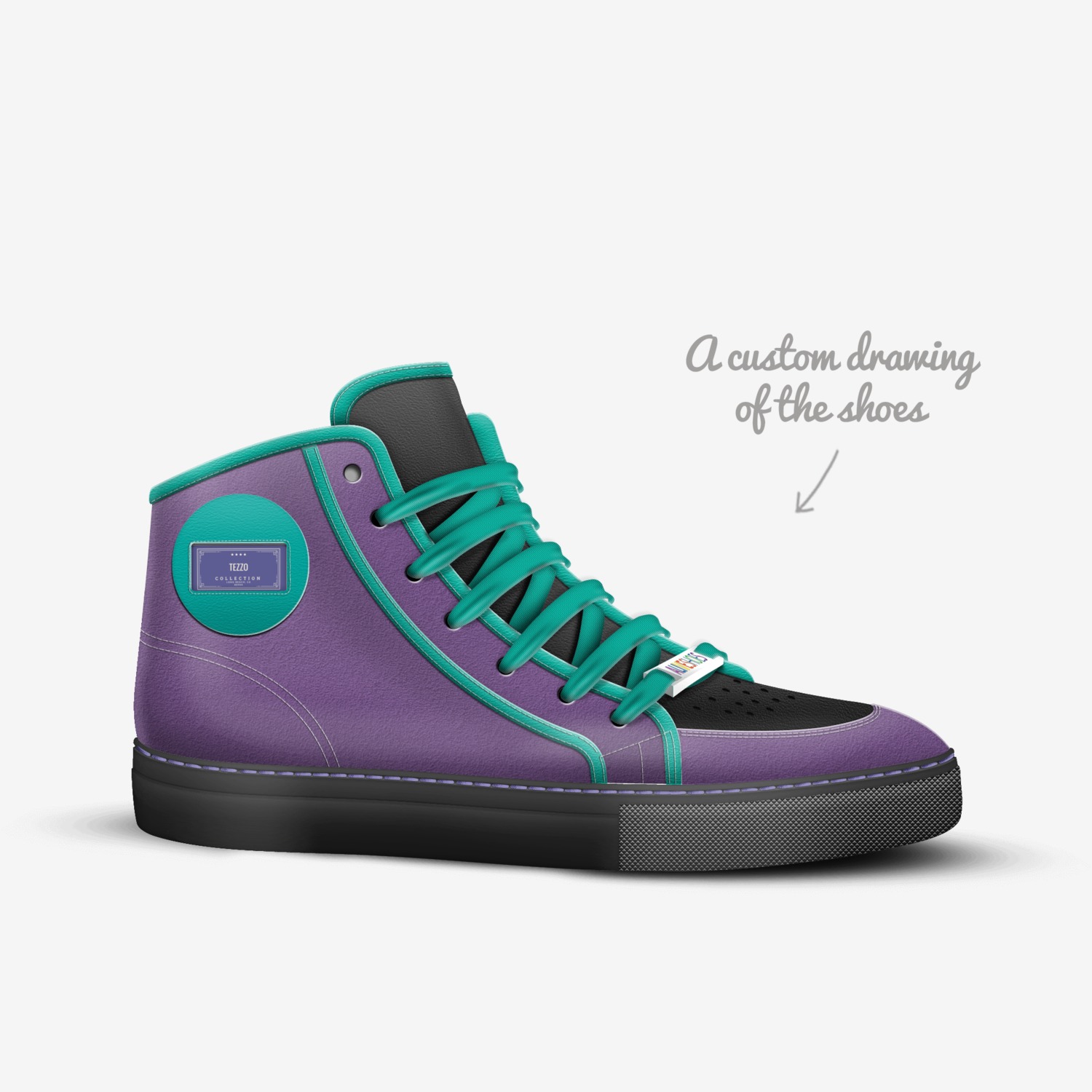 Tezzo custom made in Italy shoes by Dontell King | Sketch view