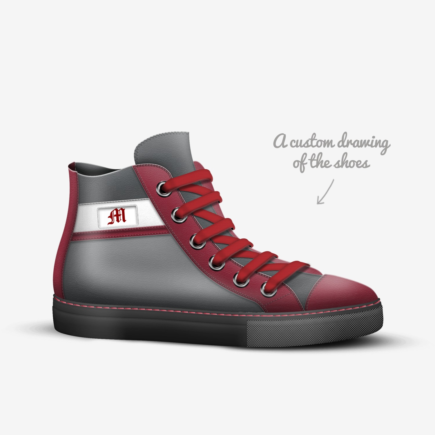M'z Most Hated custom made in Italy shoes by Thomas Granger | Sketch view