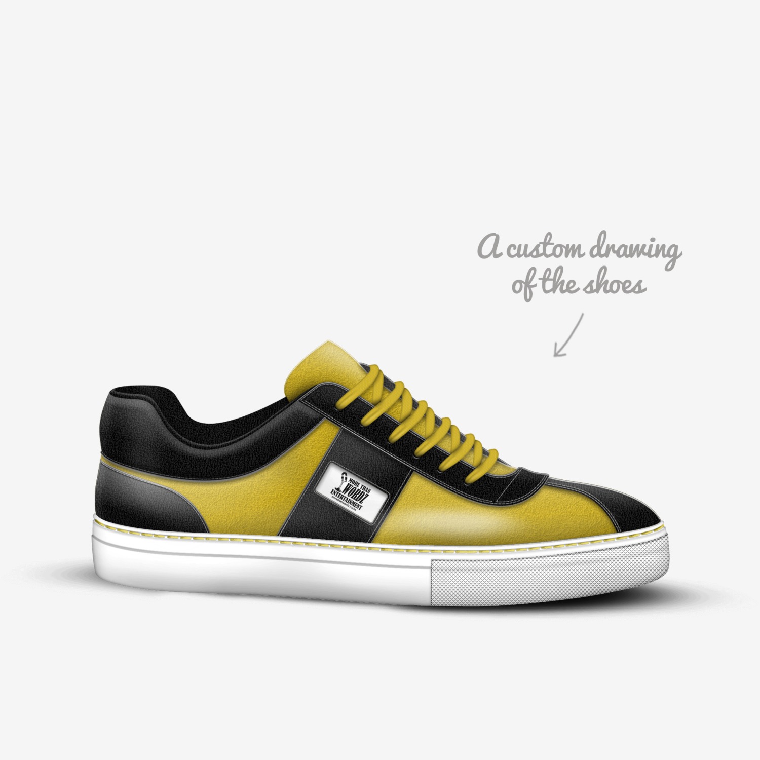 POWER 3 custom made in Italy shoes by Larry Demarcus Hill | Sketch view