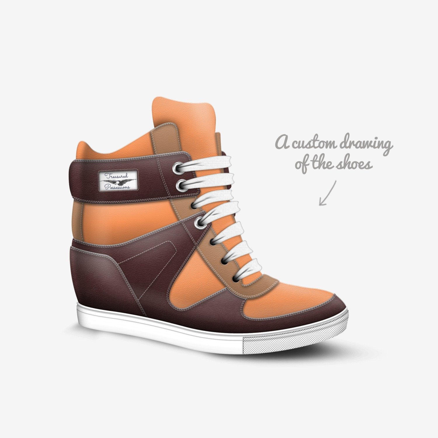 High Steppin custom made in Italy shoes by Chavez Mckee | Sketch view