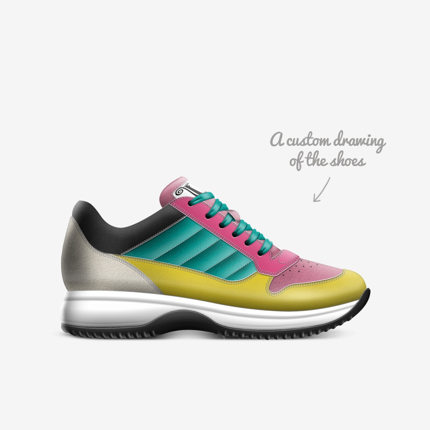 dos2trainers custom made in Italy shoes by Laura Washington | Sketch view