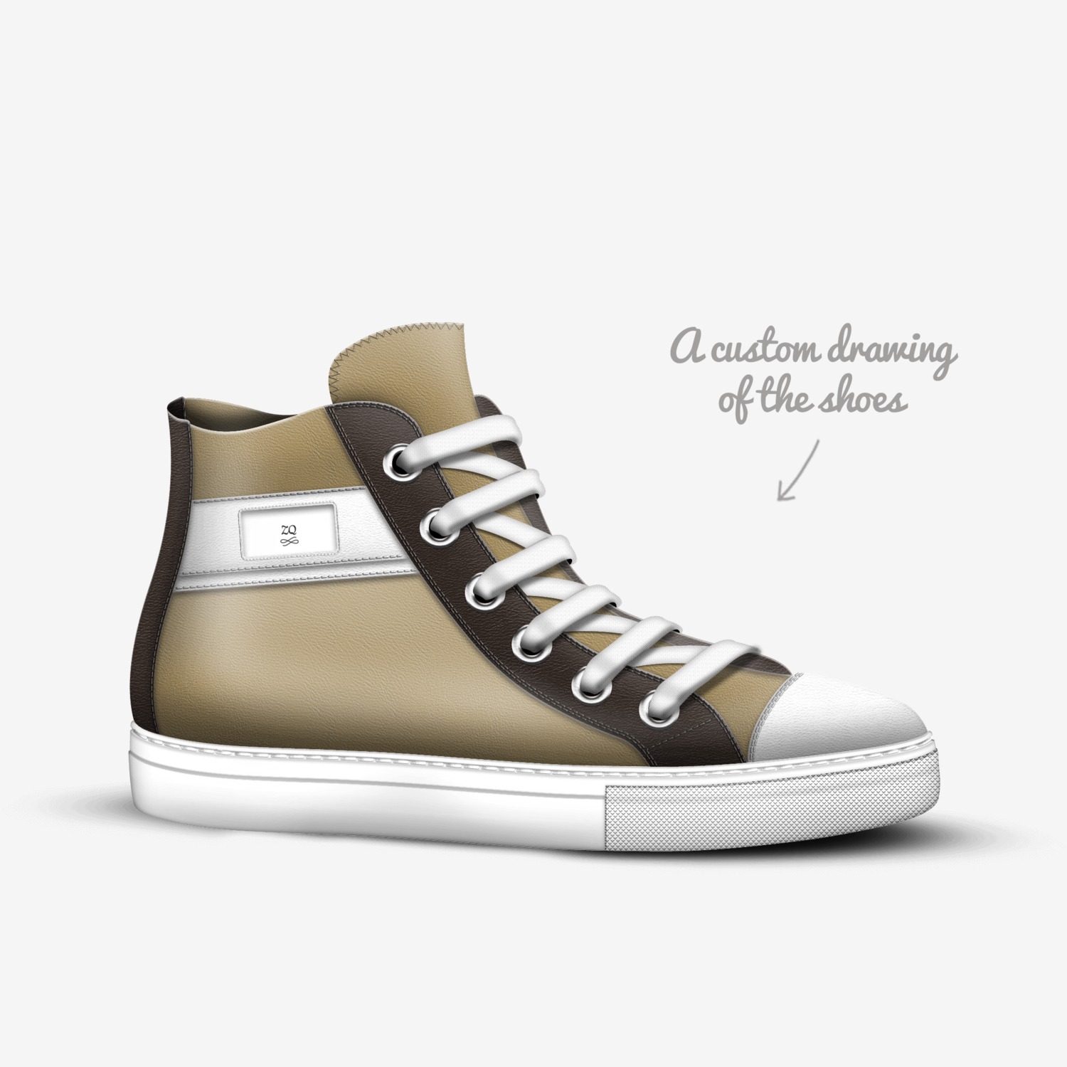 ZQ custom made in Italy shoes by Beau Joli Andrews | Sketch view