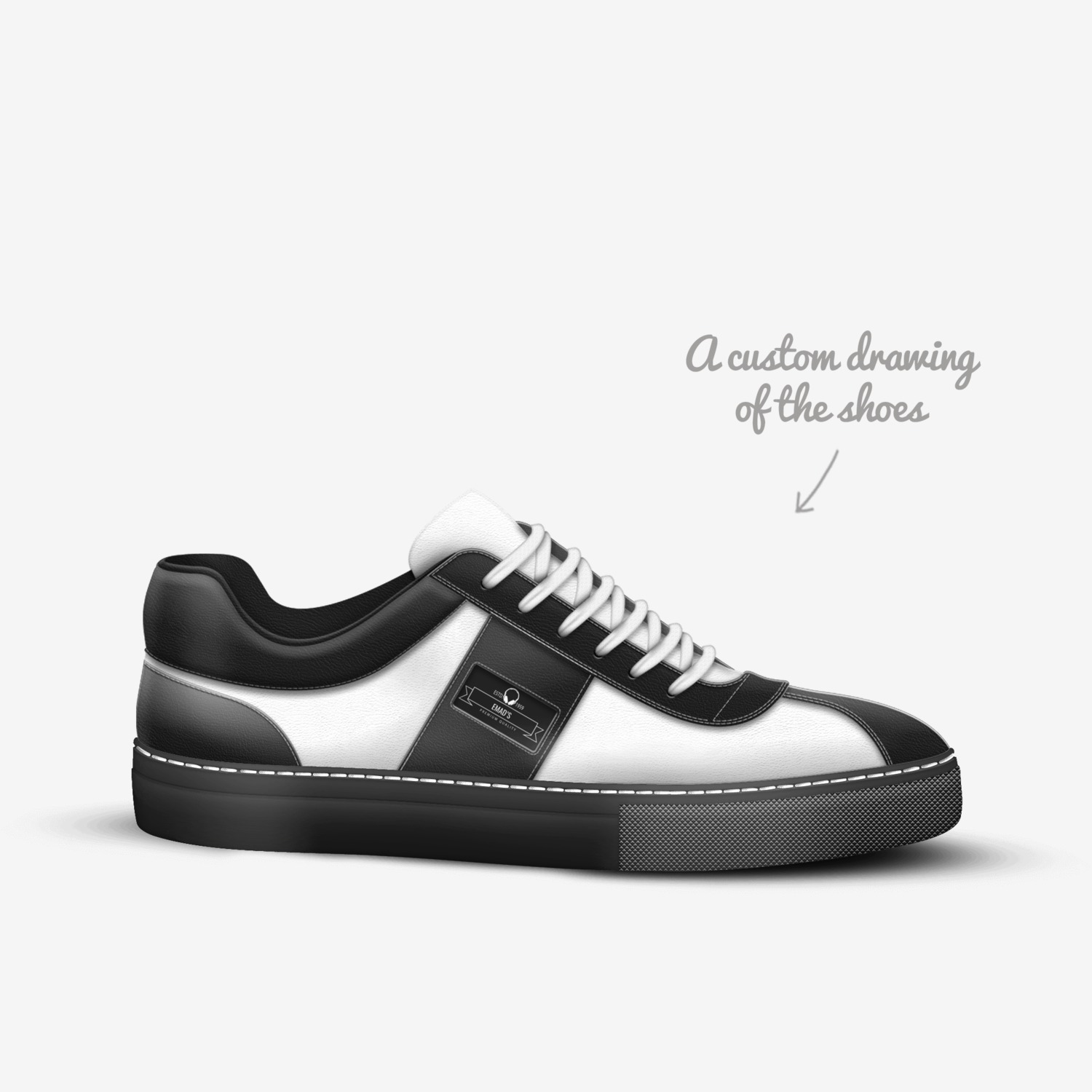 Emad’s  custom made in Italy shoes by Emad Merhi | Sketch view