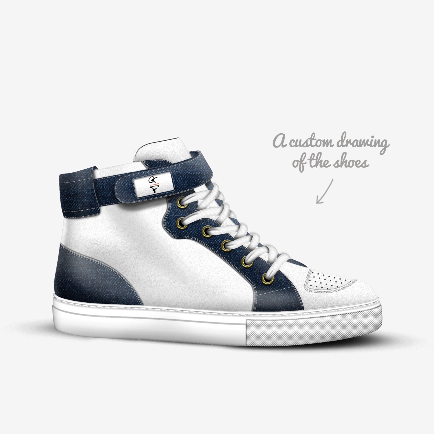 Goo Fre$h custom made in Italy shoes by Jay Johnson | Sketch view