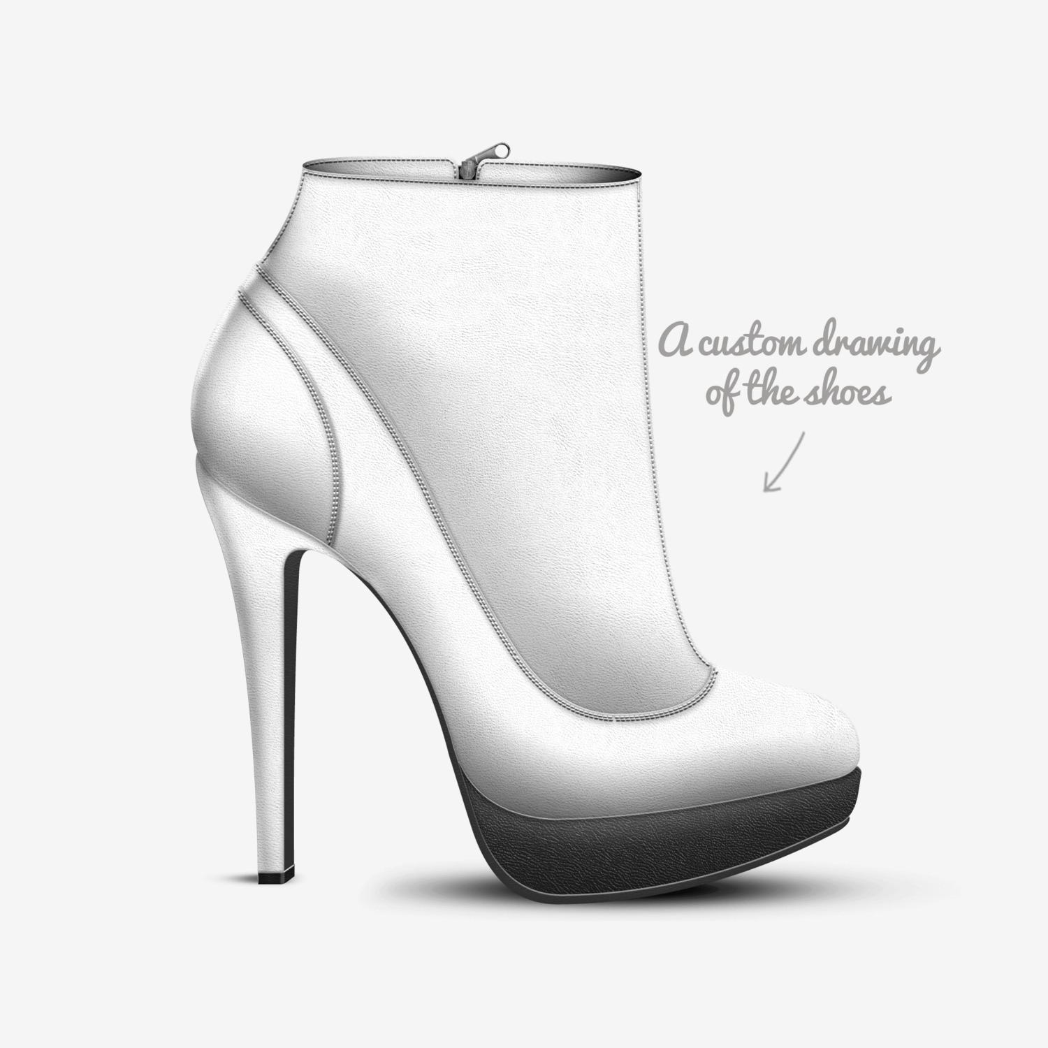 jamb custom made in Italy shoes by Janu Batth | Sketch view