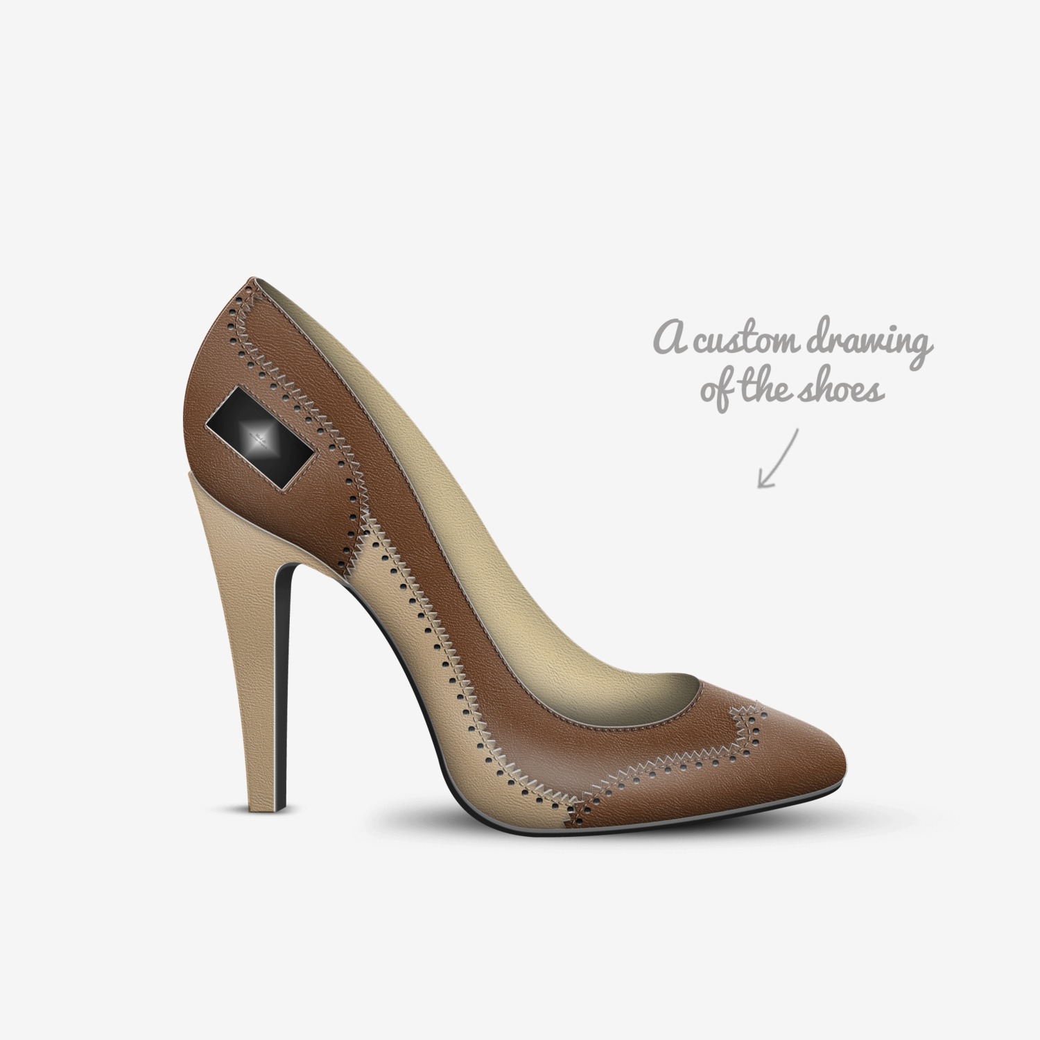 Kanninen Heel I custom made in Italy shoes by Mud-di: Miss Unique Designer Is | Sketch view