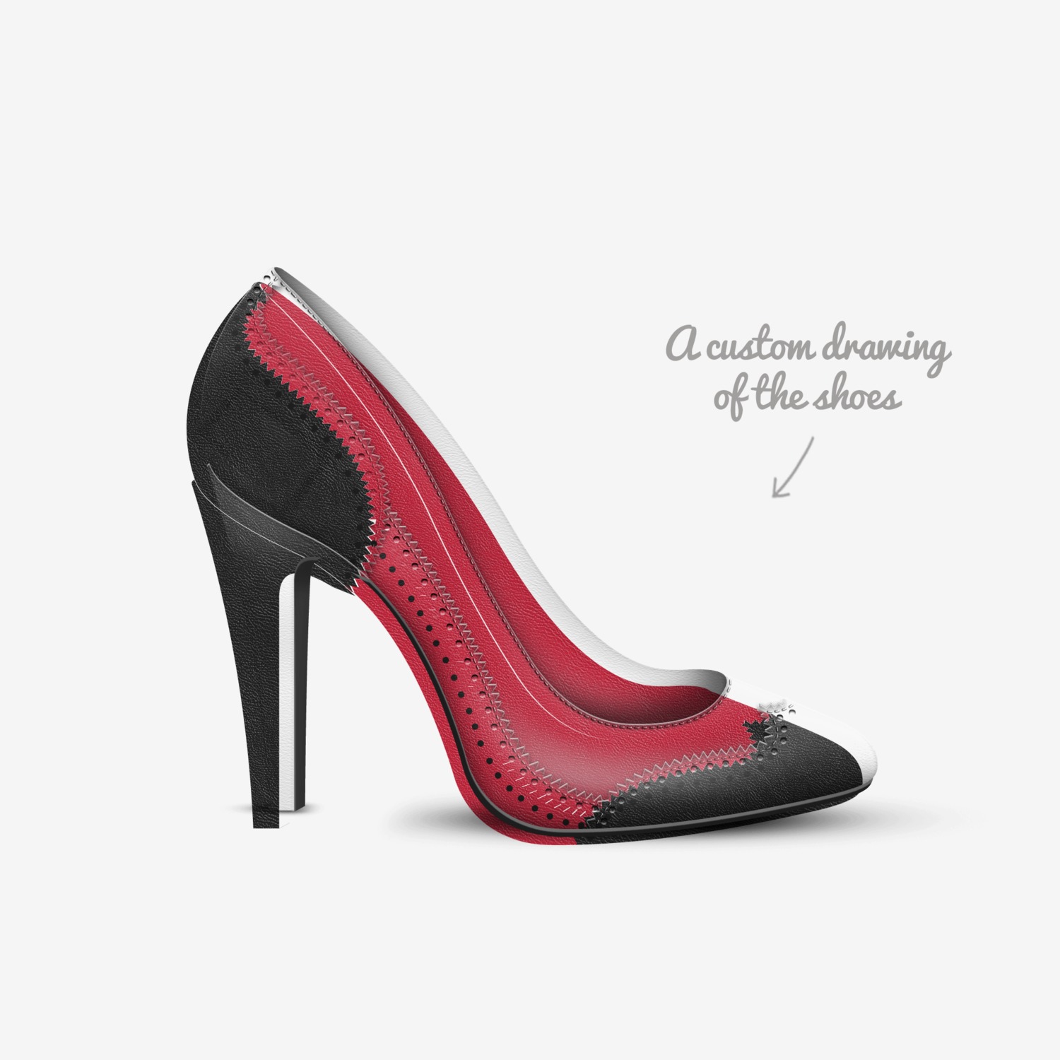 Pretty Soles custom made in Italy shoes by Sullivan Matthew | Sketch view