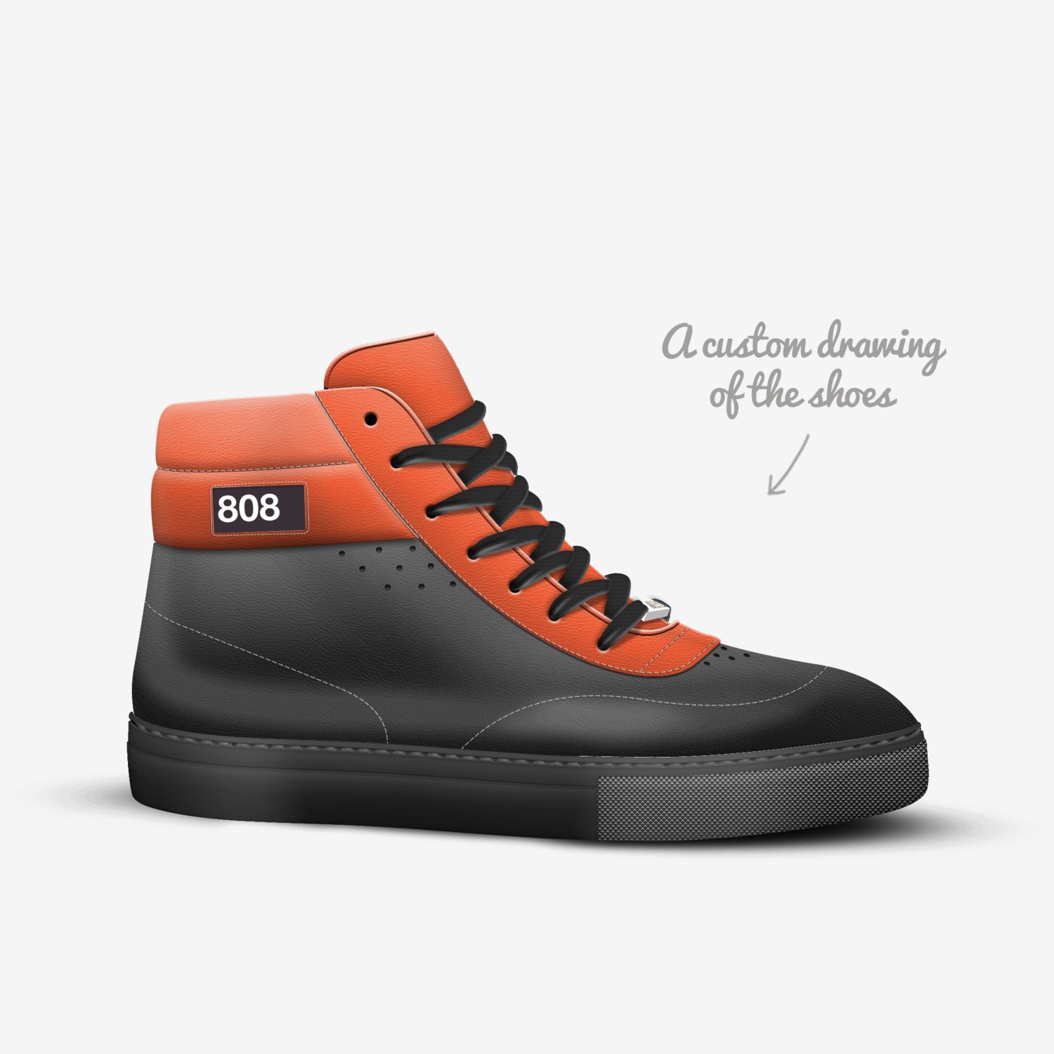 KBCC "THE 808'S"  custom made in Italy shoes by Ken Lawrence | Sketch view