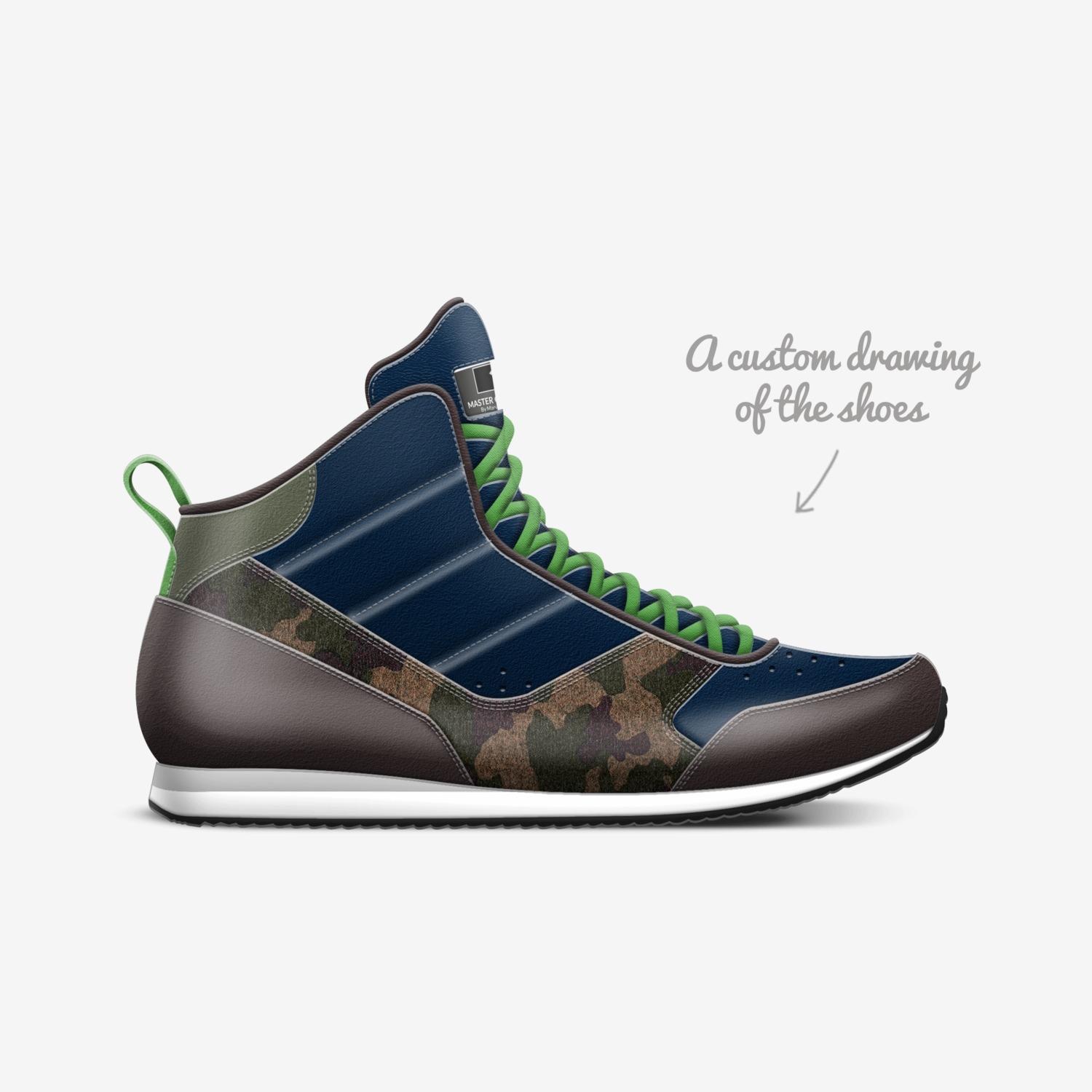 MASTER GROOMER 7  custom made in Italy shoes by Marvin Church | Sketch view