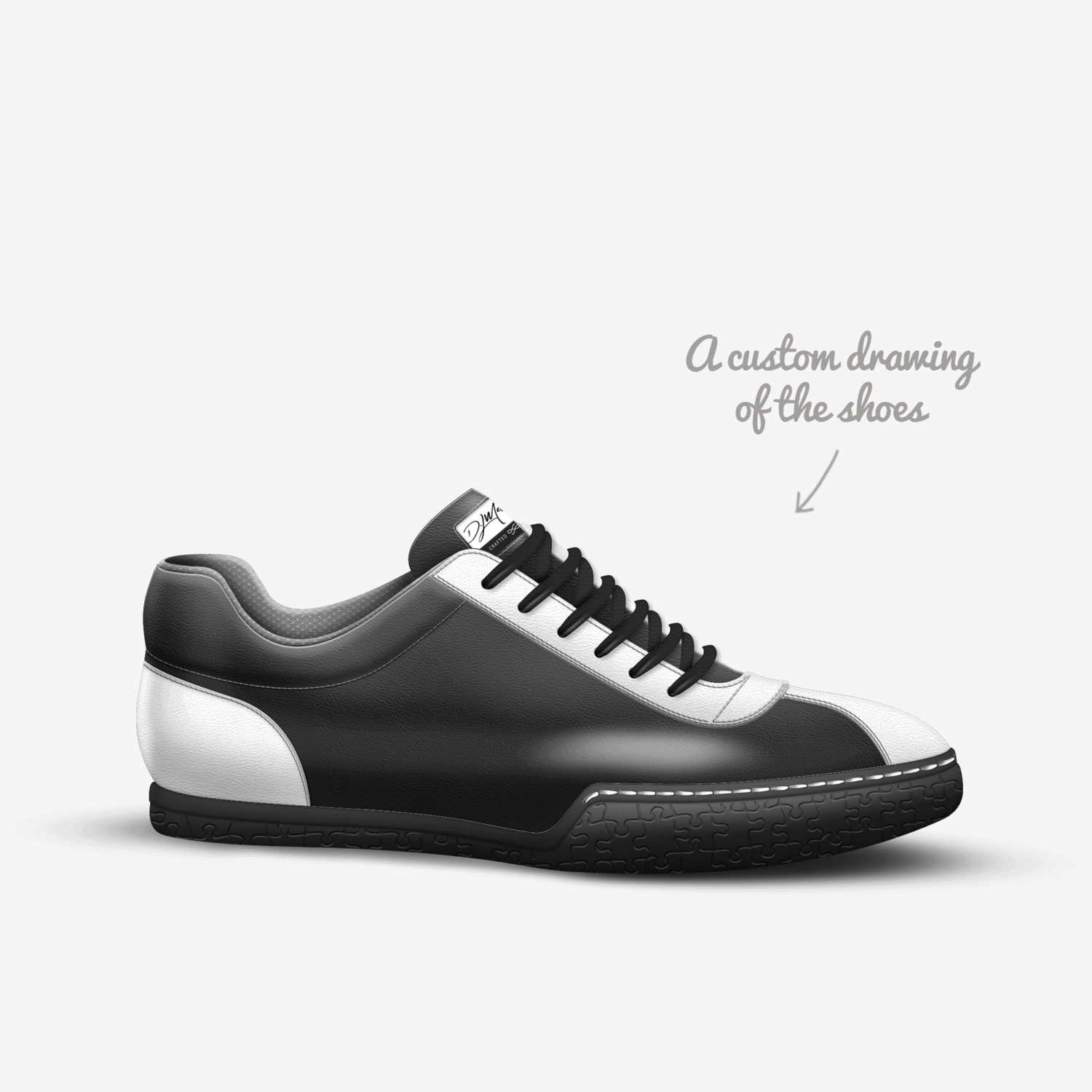 Stanley custom made in Italy shoes by Deirdre Mcguirt | Sketch view