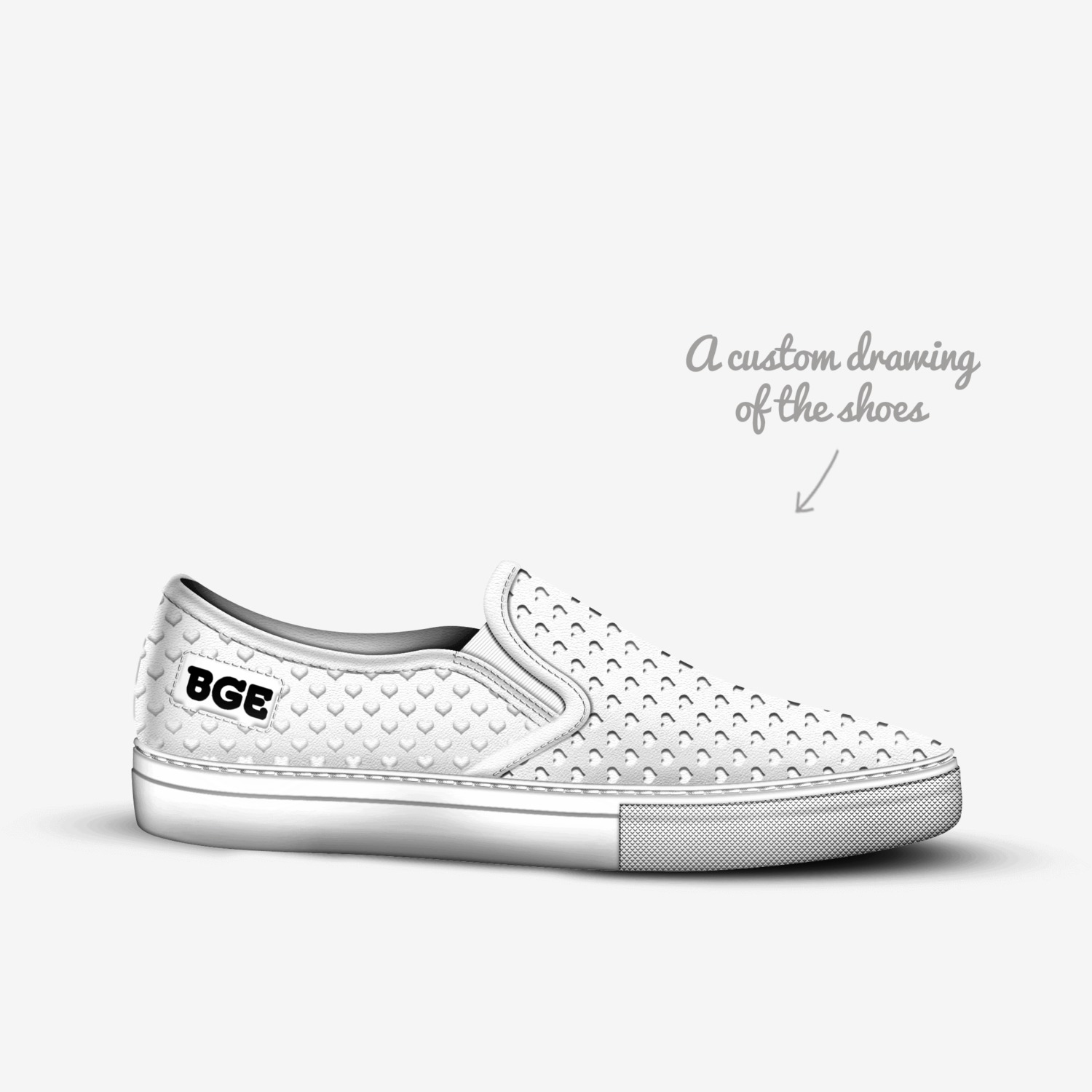Snow Cuore custom made in Italy shoes by Being Great Every Day | Sketch view