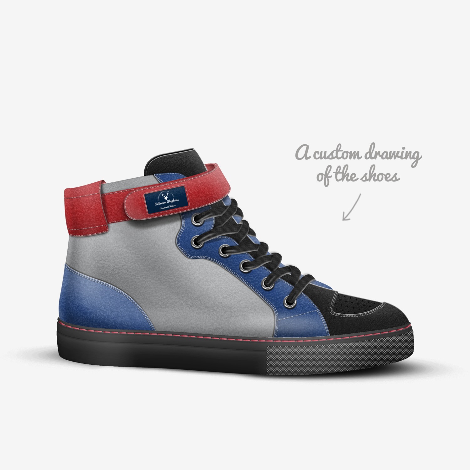 Solomon Stephens custom made in Italy shoes by Ed Robins | Sketch view