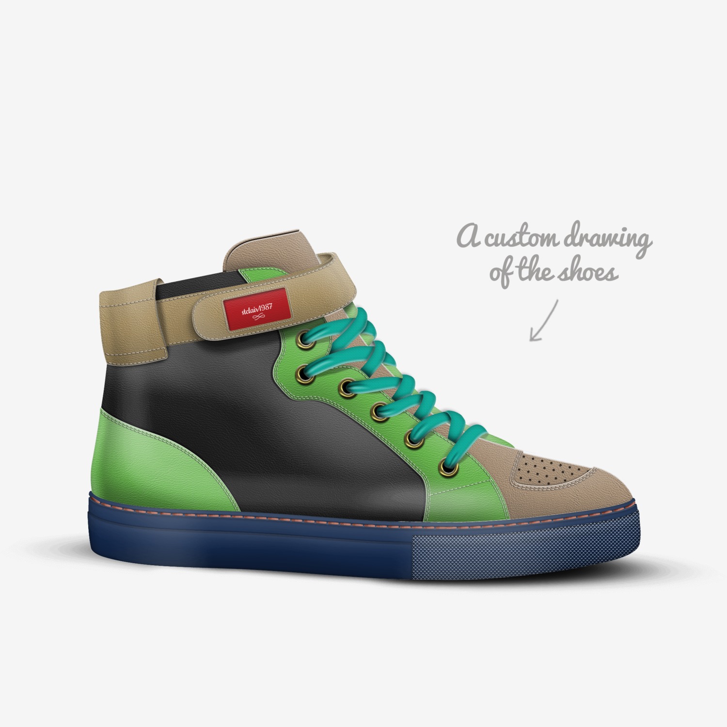 stclair1987 custom made in Italy shoes by Jonathan Stclair | Sketch view