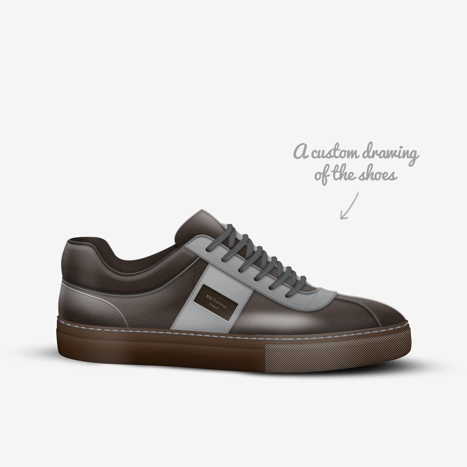 MM Footwear custom made in Italy shoes by Essence Ester | Sketch view
