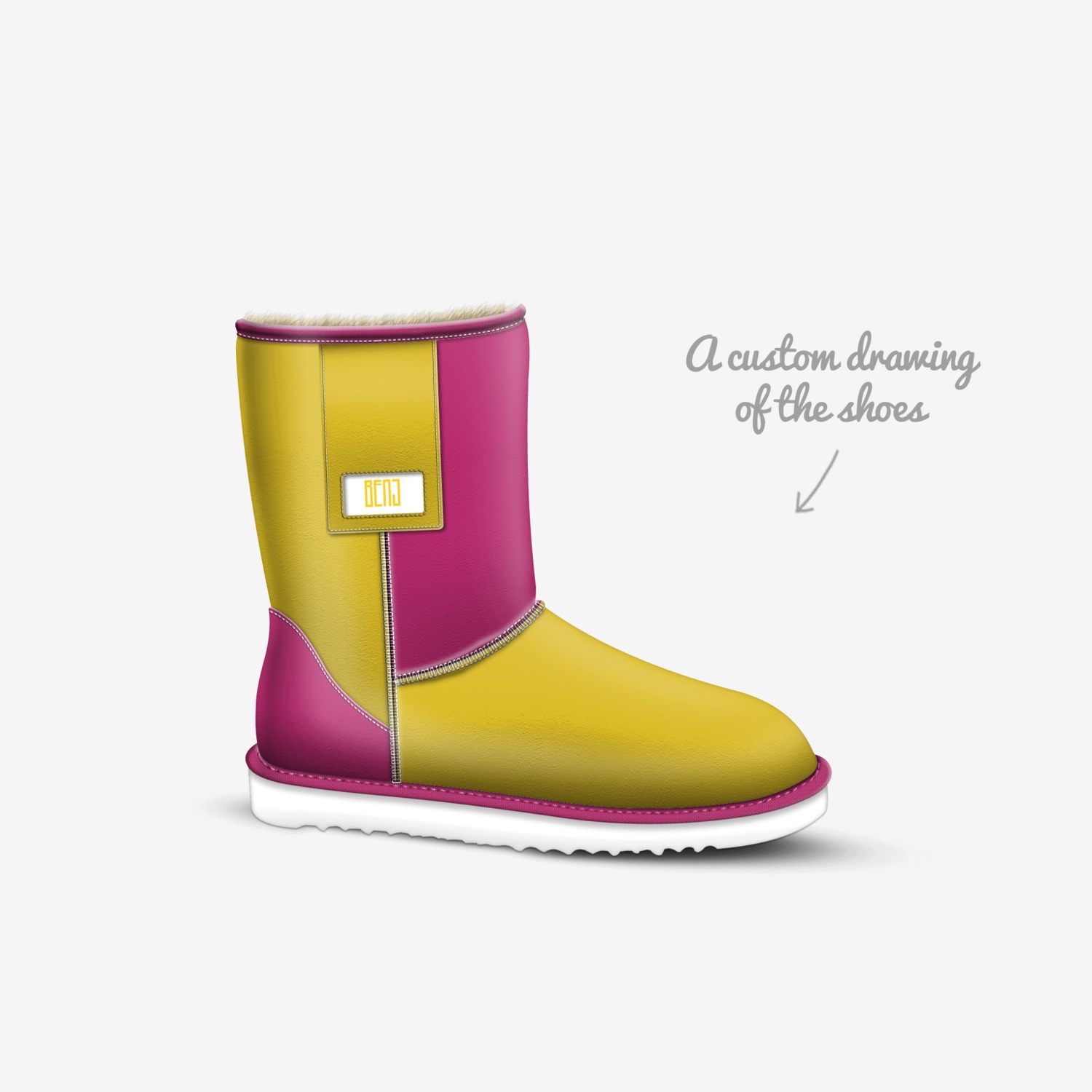 benj custom made in Italy shoes by BENJ-URBAN APPAREL. SINCE.2012 | Sketch view