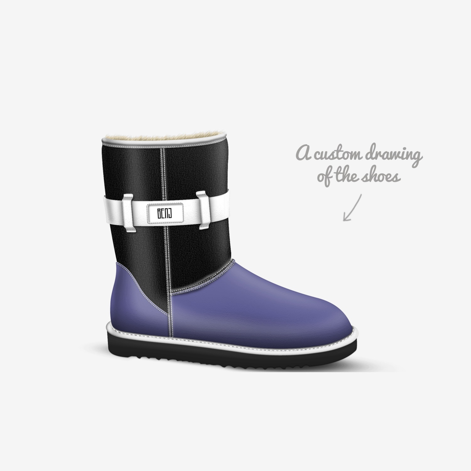 BENJ custom made in Italy shoes by BENJ-URBAN APPAREL. SINCE.2012 | Sketch view