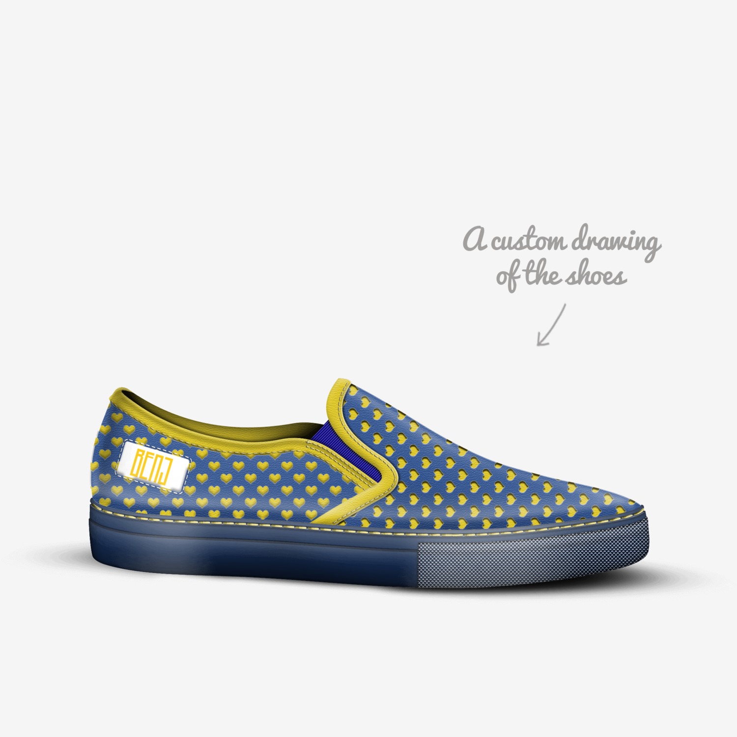 benj custom made in Italy shoes by BENJ-URBAN APPAREL. SINCE.2012 | Sketch view