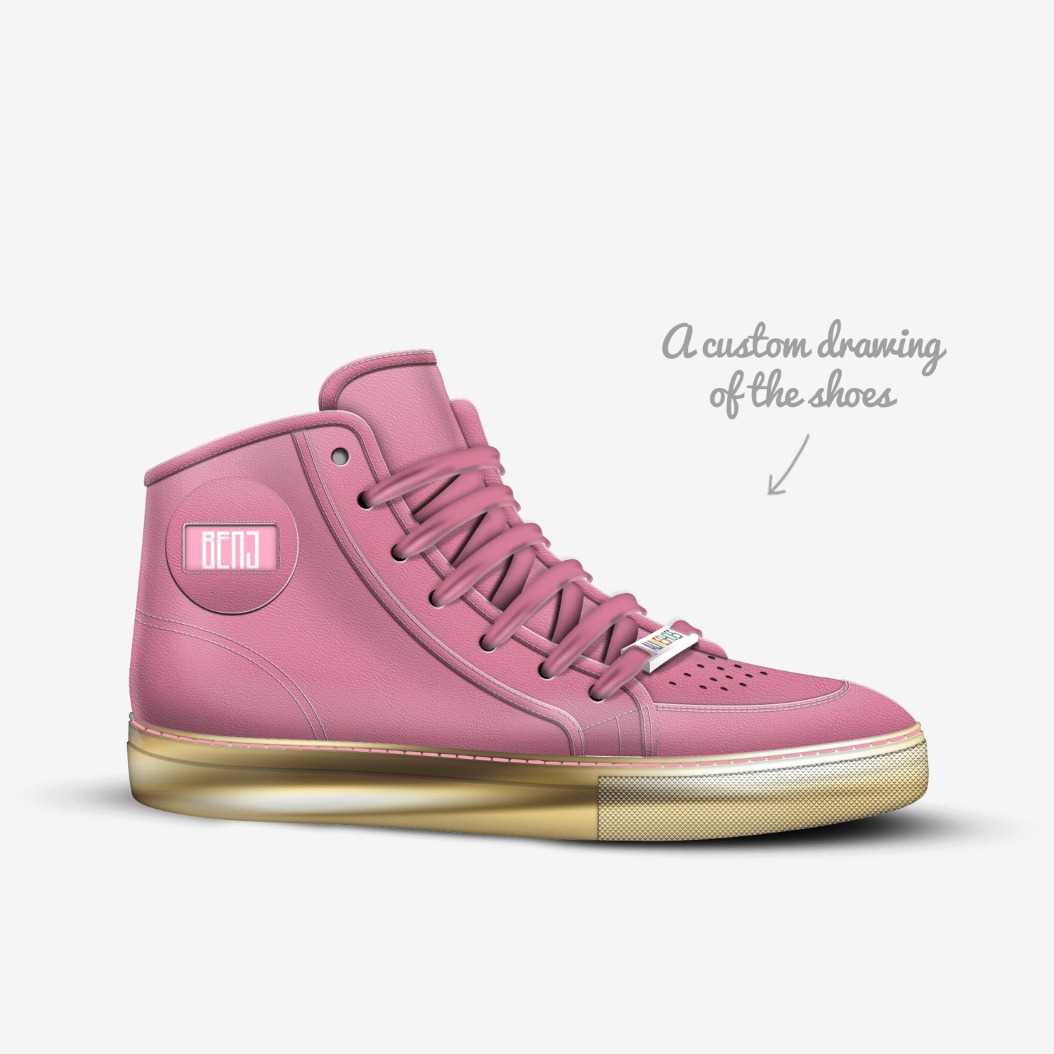 benj custom made in Italy shoes by BENJ-URBAN APPAREL. SINCE.2012 | Sketch view