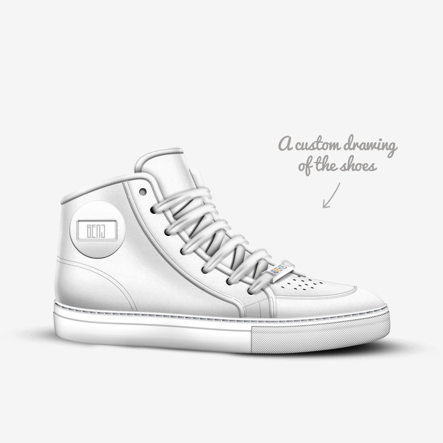 benj custom made in Italy shoes by BENJ-URBAN APPAREL. SINCE.2012 | Sketch view