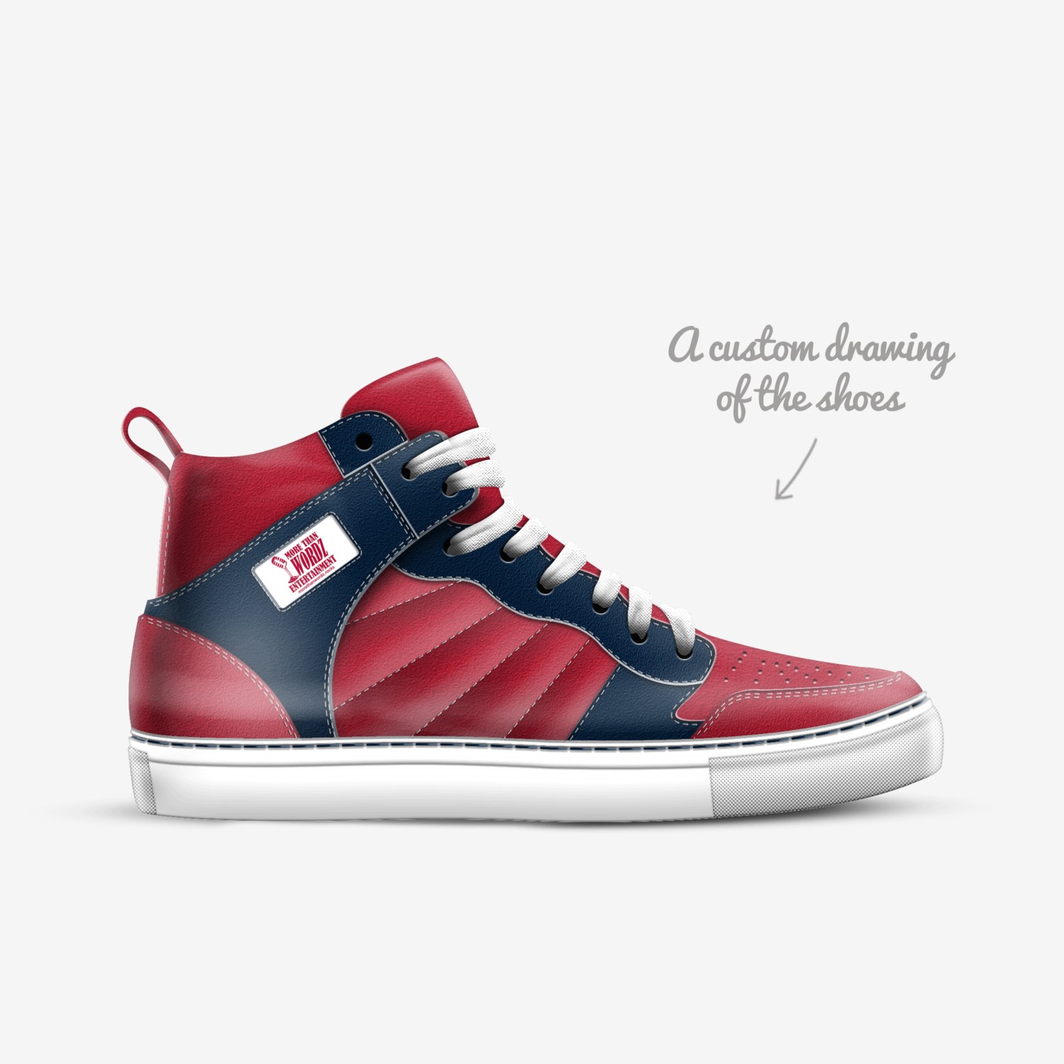 Danger Zone custom made in Italy shoes by Larry Demarcus Hill | Sketch view