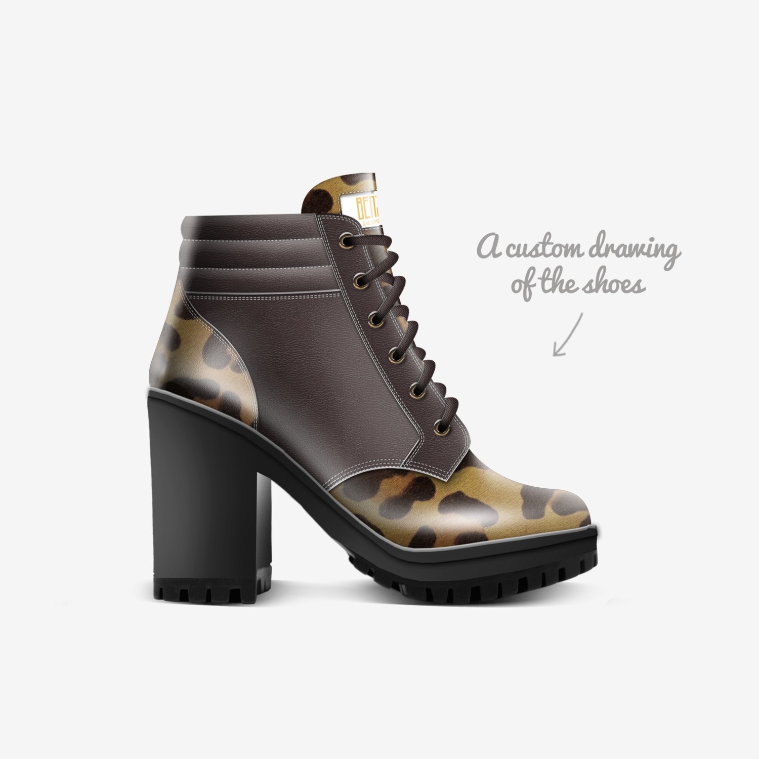 leopold custom made in Italy shoes by BENJ-URBAN APPAREL. SINCE.2012 | Sketch view