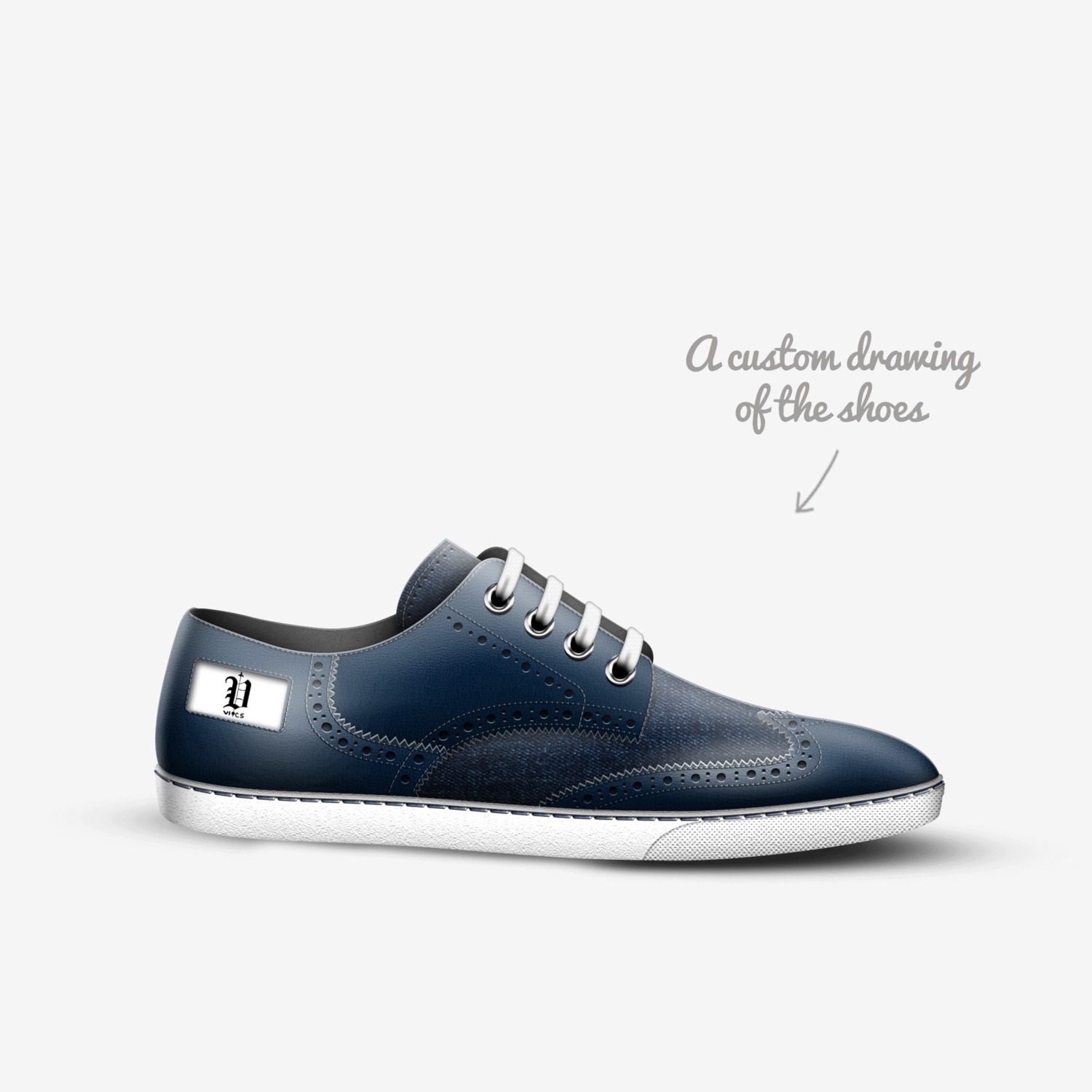 vics jeans custom made in Italy shoes by Brayden Murphy | Sketch view