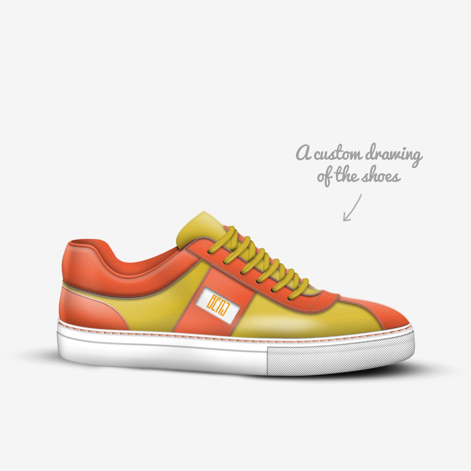 benj custom made in Italy shoes by BENJ-URBAN APPAREL. SINCE.2012 | Sketch view