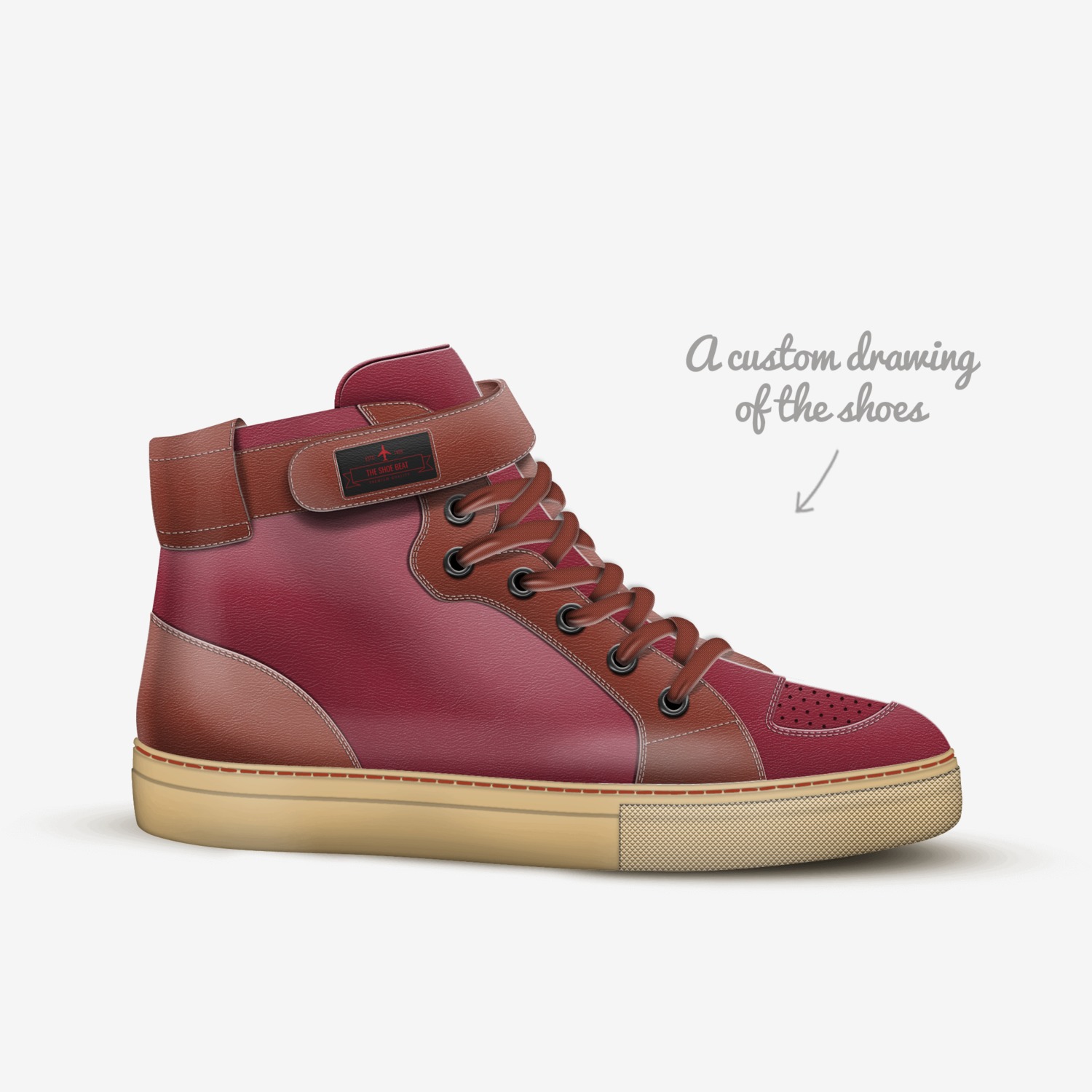 The shoe beat custom made in Italy shoes by Junior Hargis | Sketch view